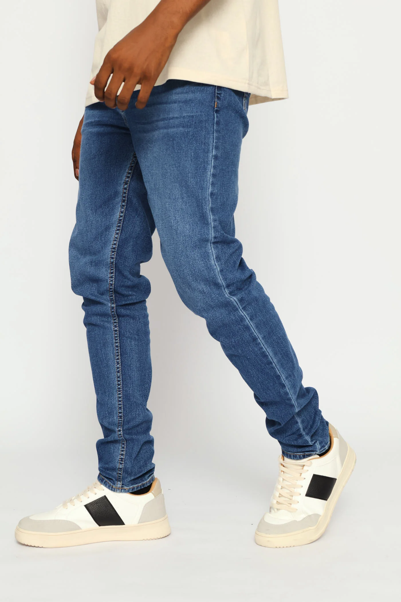 Mid Wash Super Skinny Basic Denim - Mid Wash - Image 2