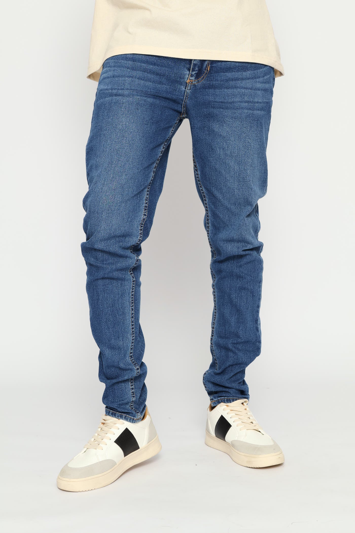 Mid Wash Super Skinny Basic Denim - Mid Wash - Image 3