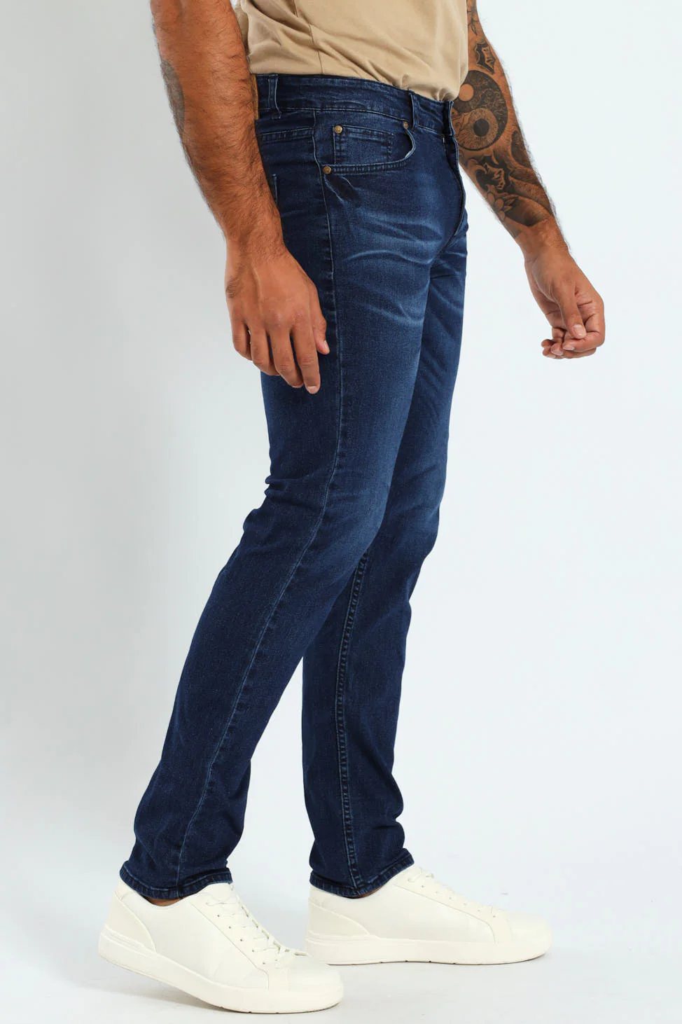 Mid Whisker Blast Skinny Denim - Denim - Image 3