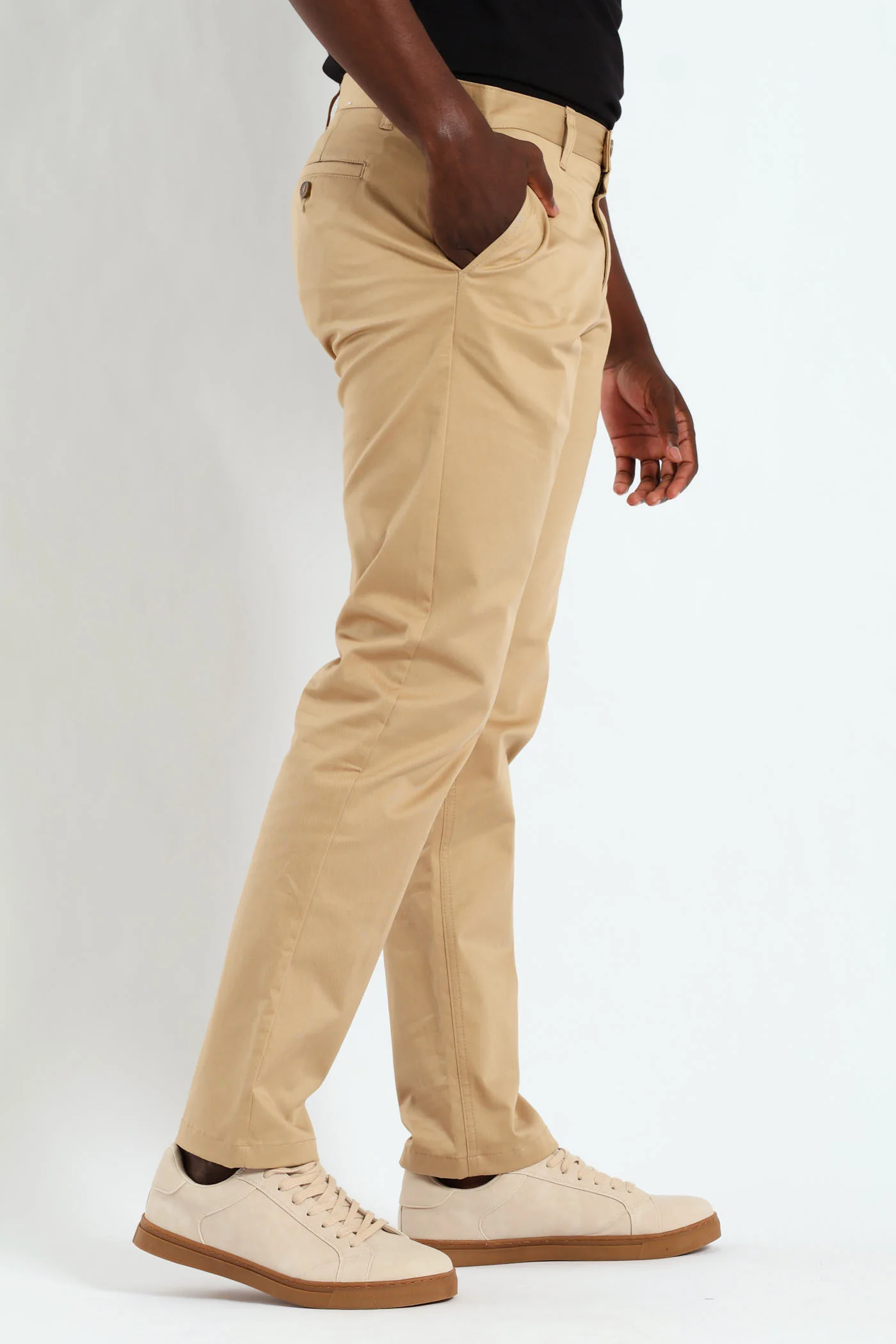 Milan Straight Leg Chino - Khaki - Image 2