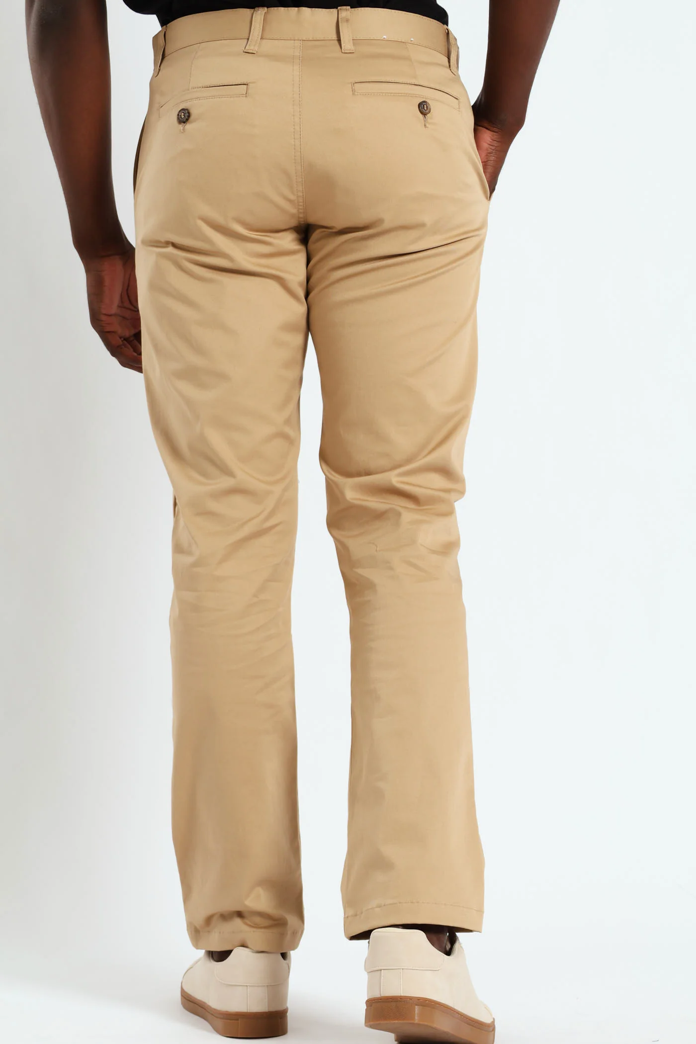 Milan Straight Leg Chino - Khaki - Image 3