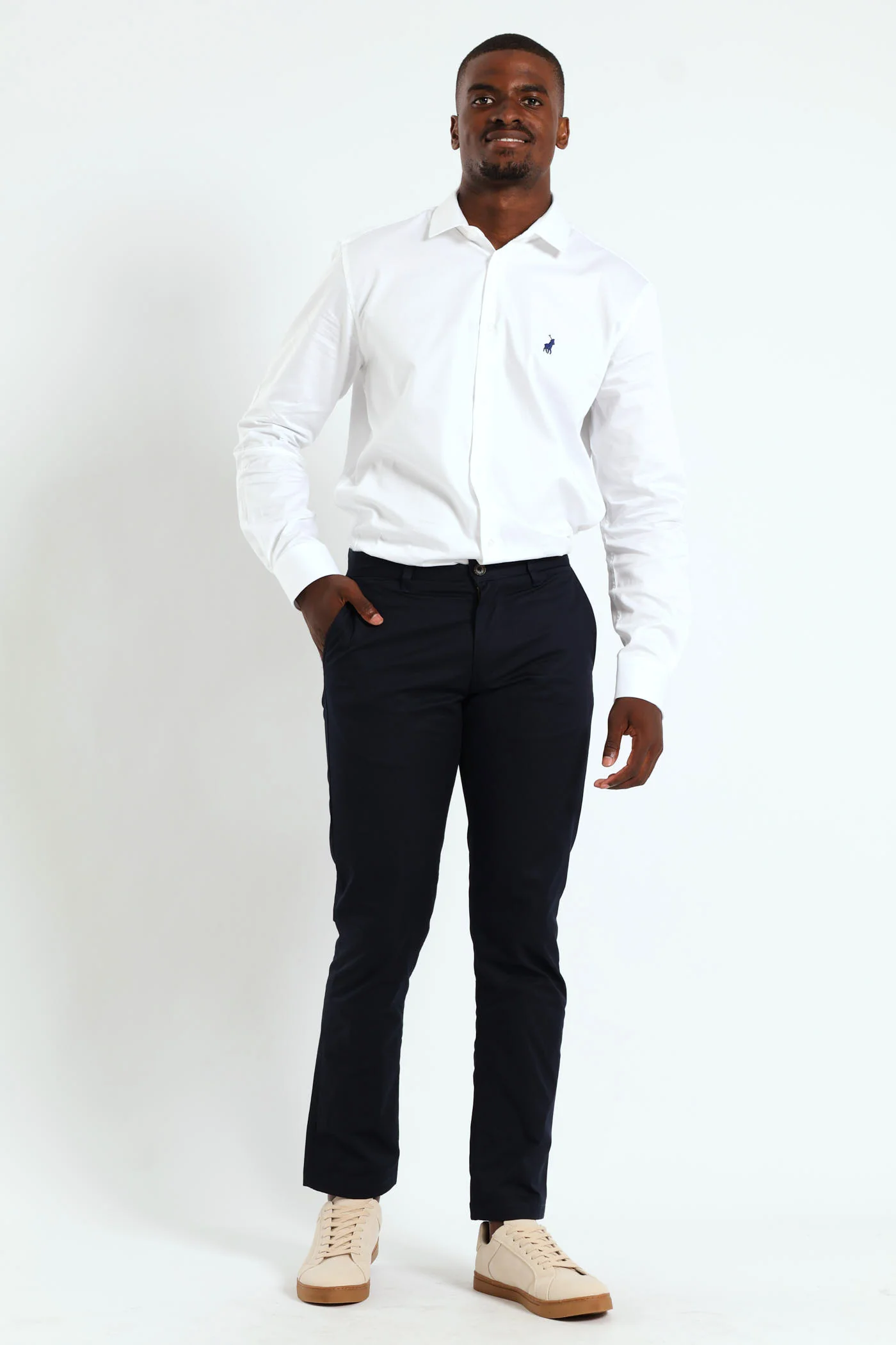 Milan Straight Leg Chino - Navy - Image 4