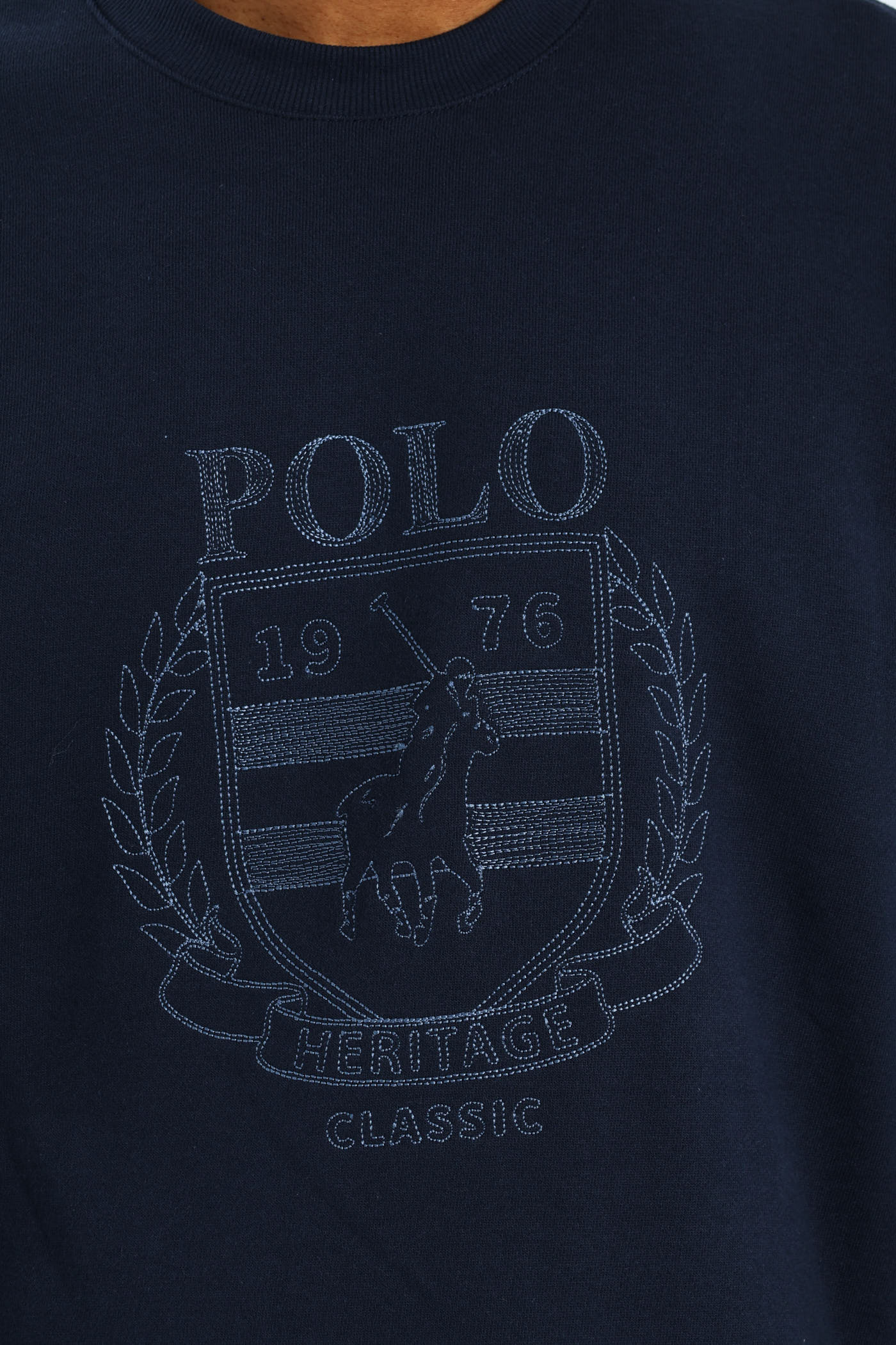 Miles Embroidered Sweater - Navy - Image 4