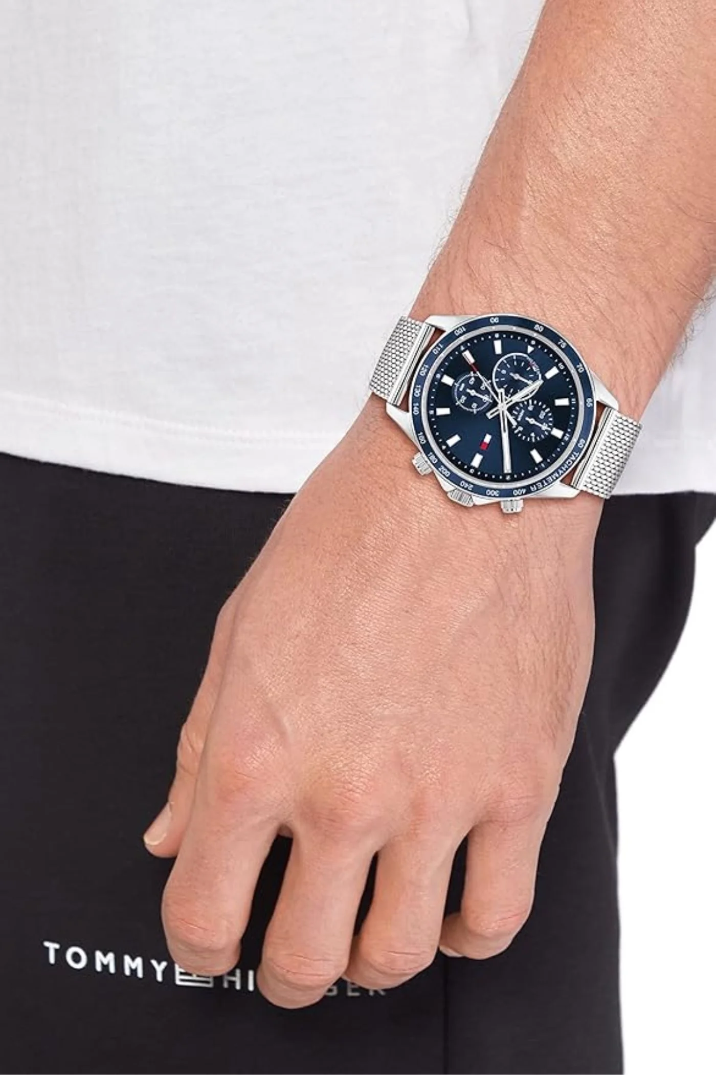 Miles Mesh Strap Mens Watch - Silver - Image 2