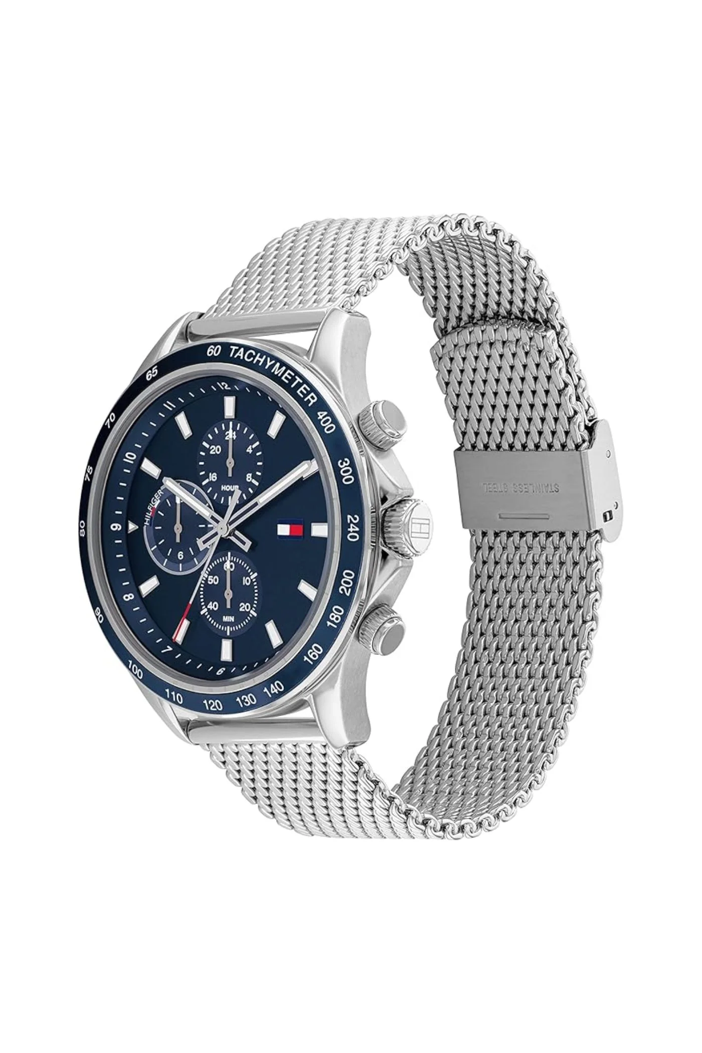 Miles Mesh Strap Mens Watch - Silver - Image 3