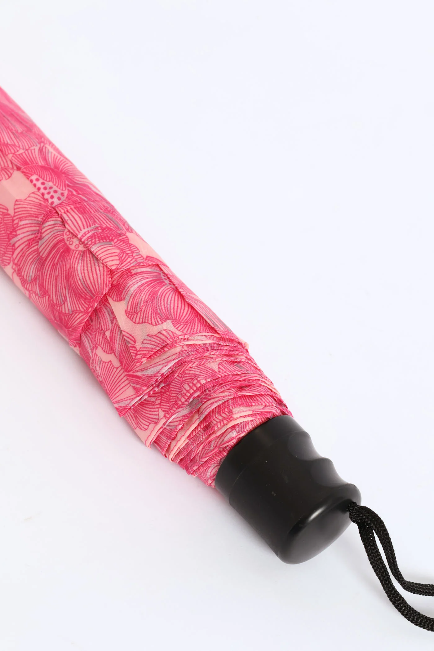 Mini 3 Fold Floral Print Umbrella - Pink - Image 4