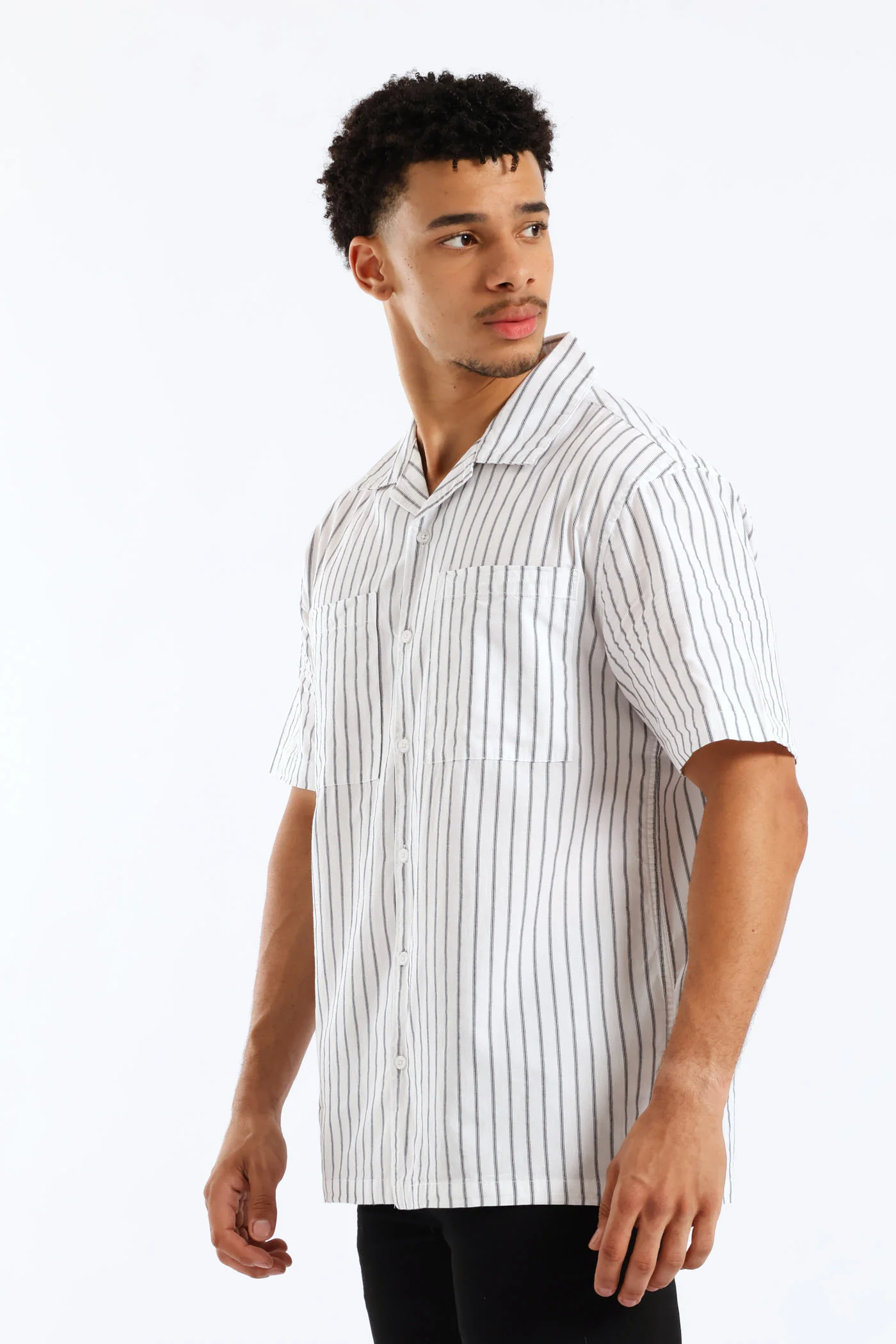 Mini Stripe Shirt - Stone - Image 3