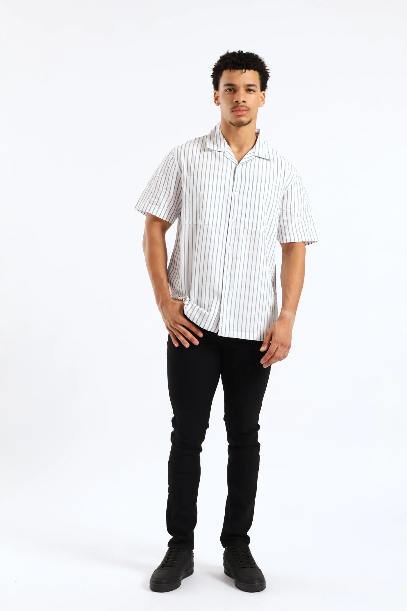 Mini Stripe Shirt - Stone - Image 5