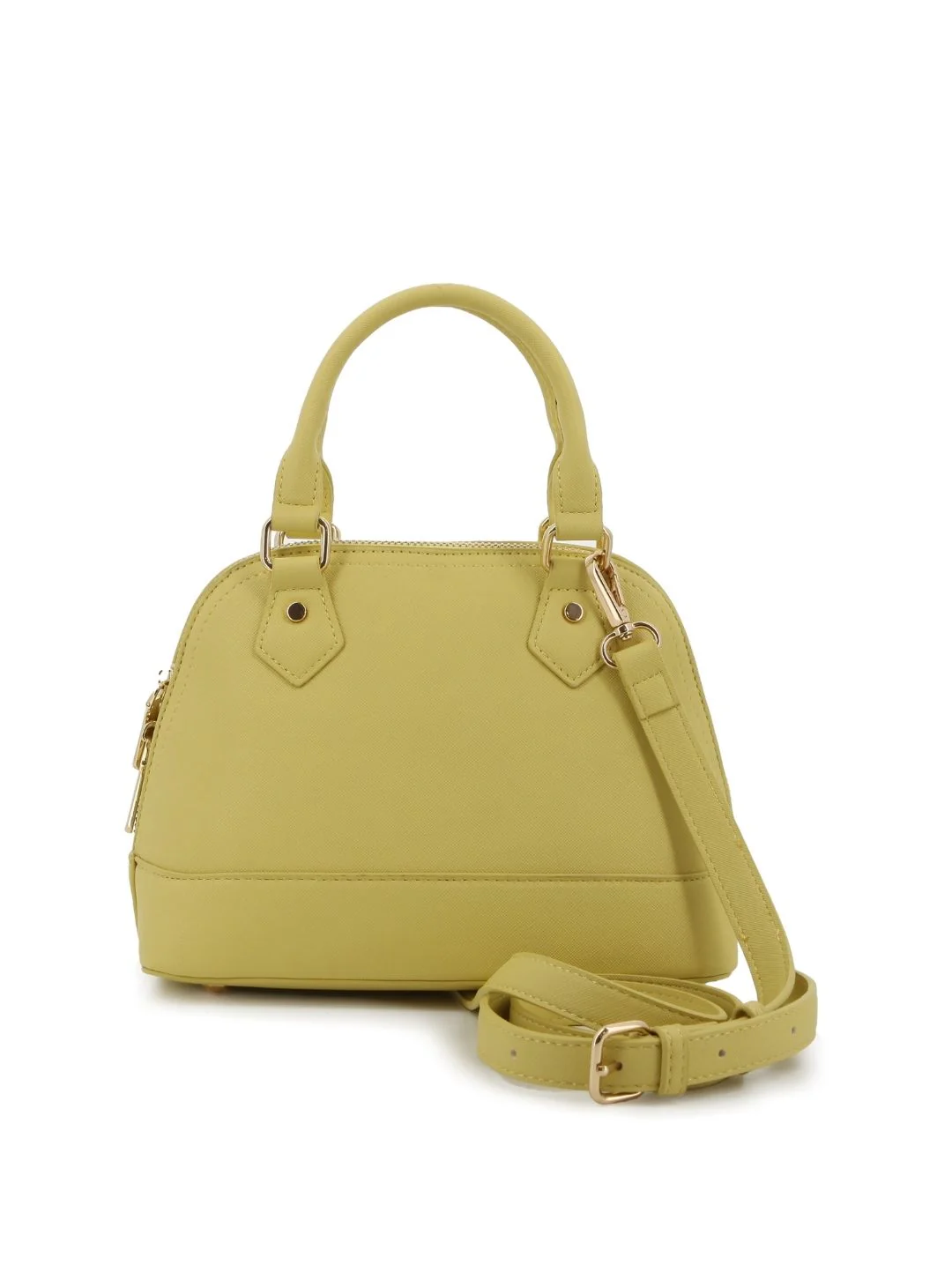 Mini Structured Satchel Bag - Light Yellow - Image 2