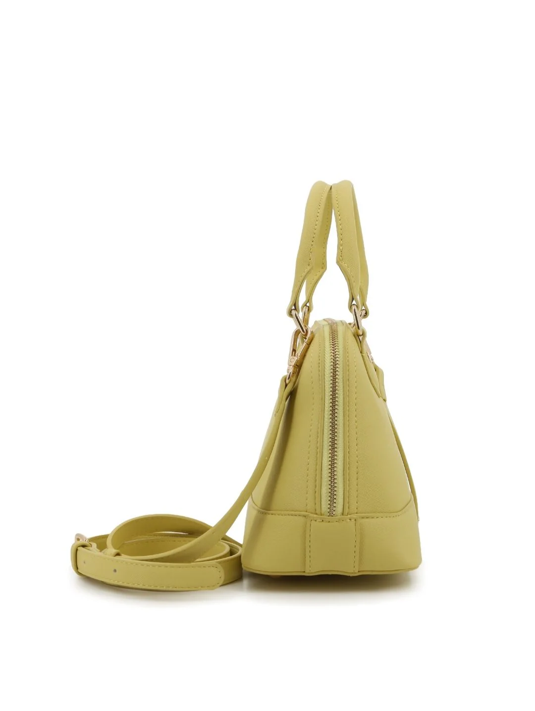 Mini Structured Satchel Bag - Light Yellow - Image 4