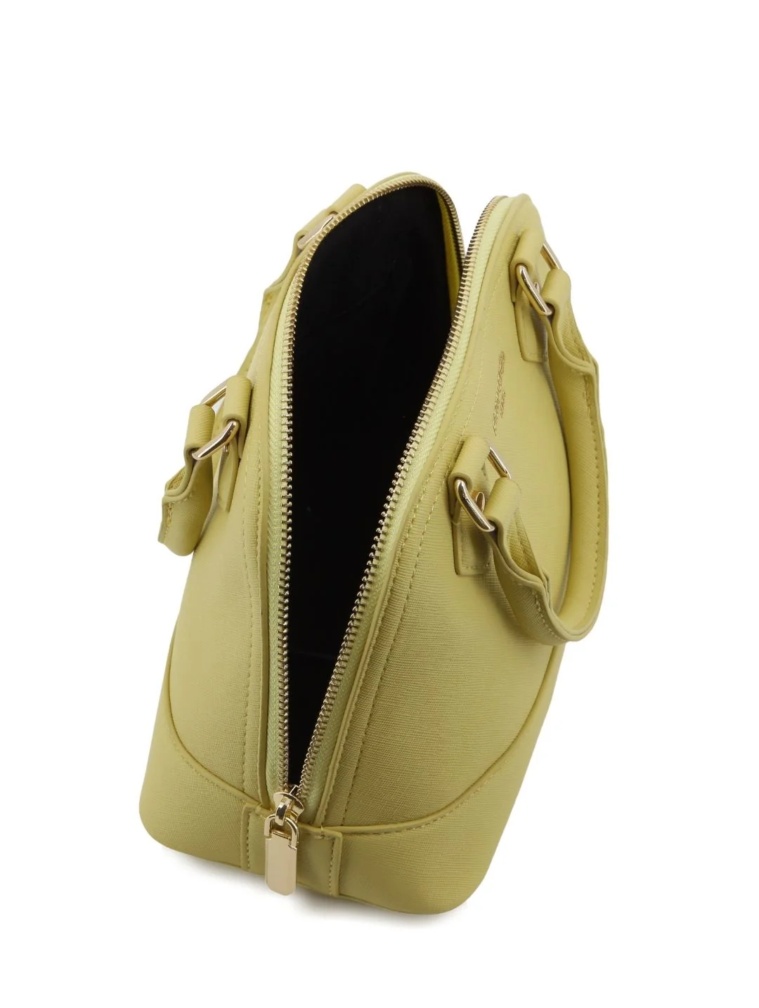 Mini Structured Satchel Bag - Light Yellow - Image 5
