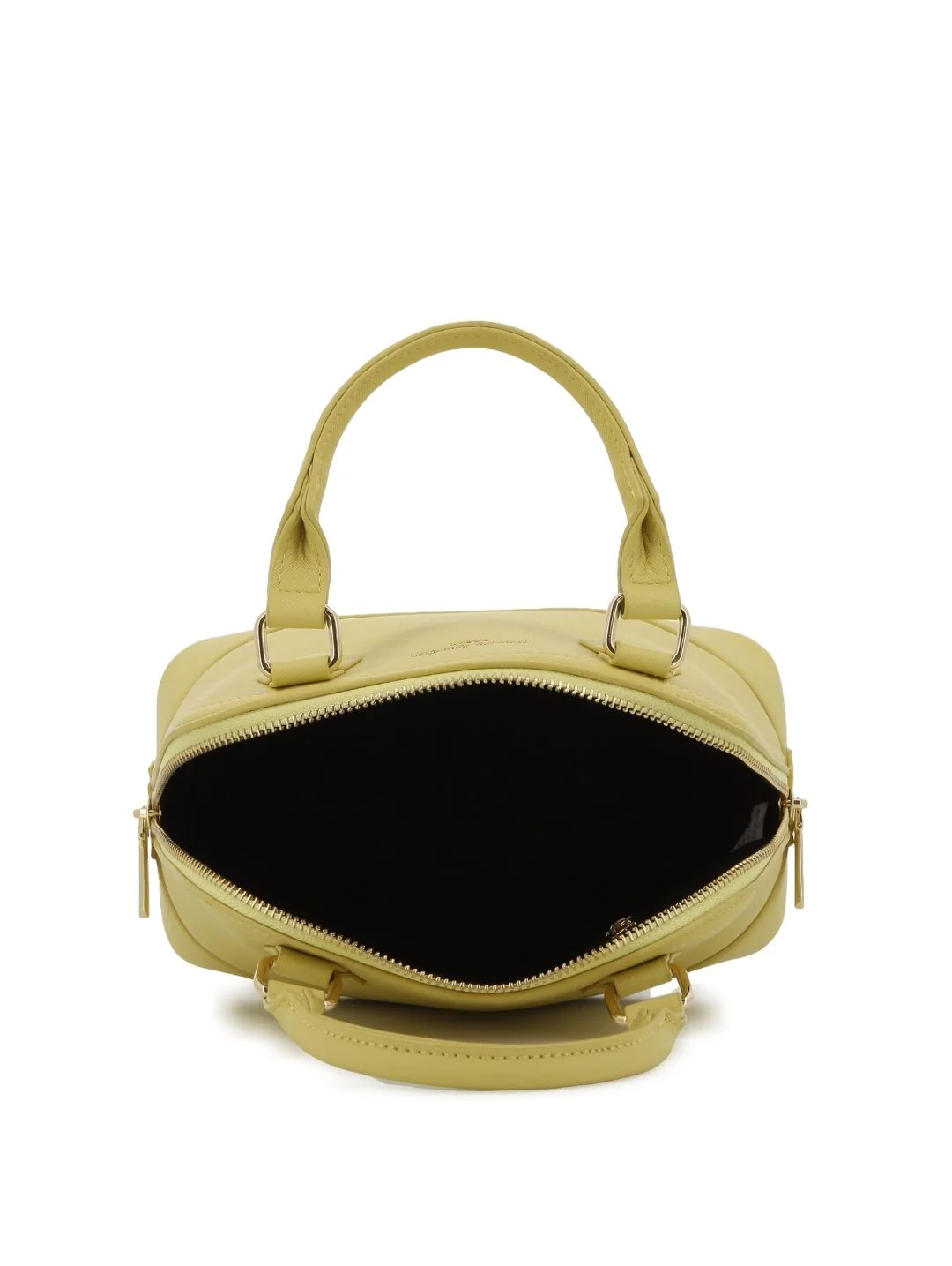 Mini Structured Satchel Bag - Light Yellow - Image 6