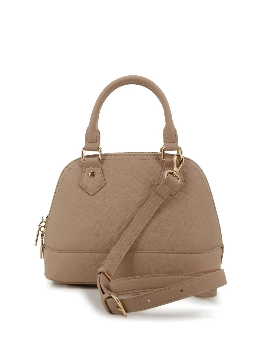 Mini Structured Satchel Bag - Taupe - Image 2