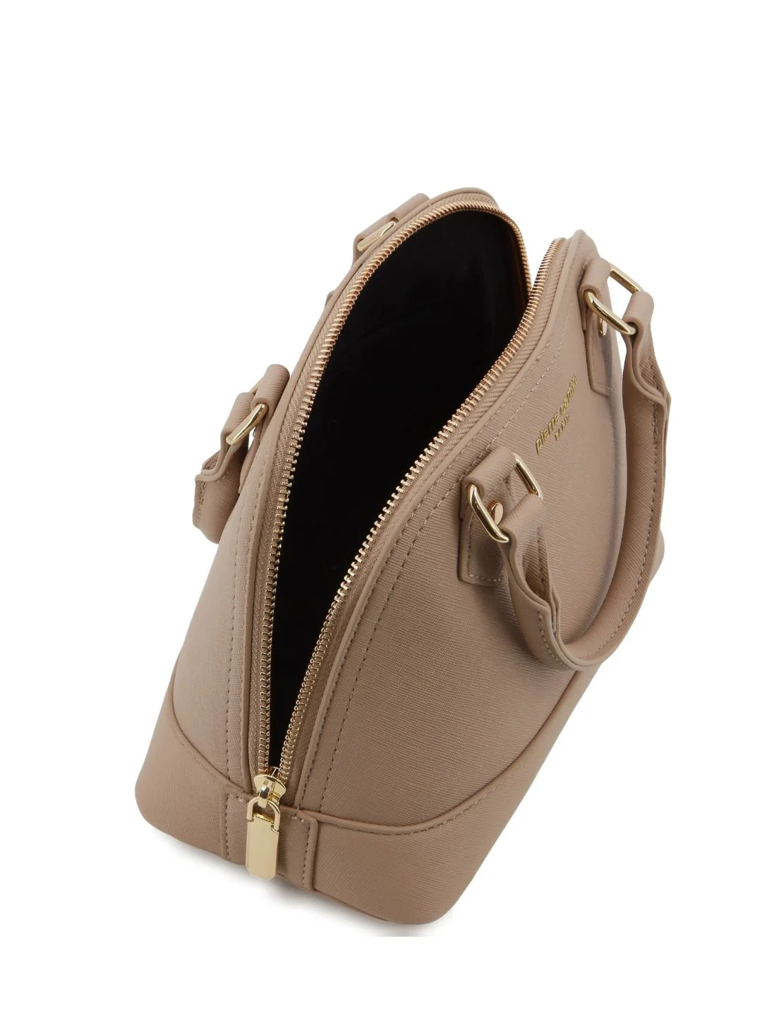 Mini Structured Satchel Bag - Taupe - Image 6