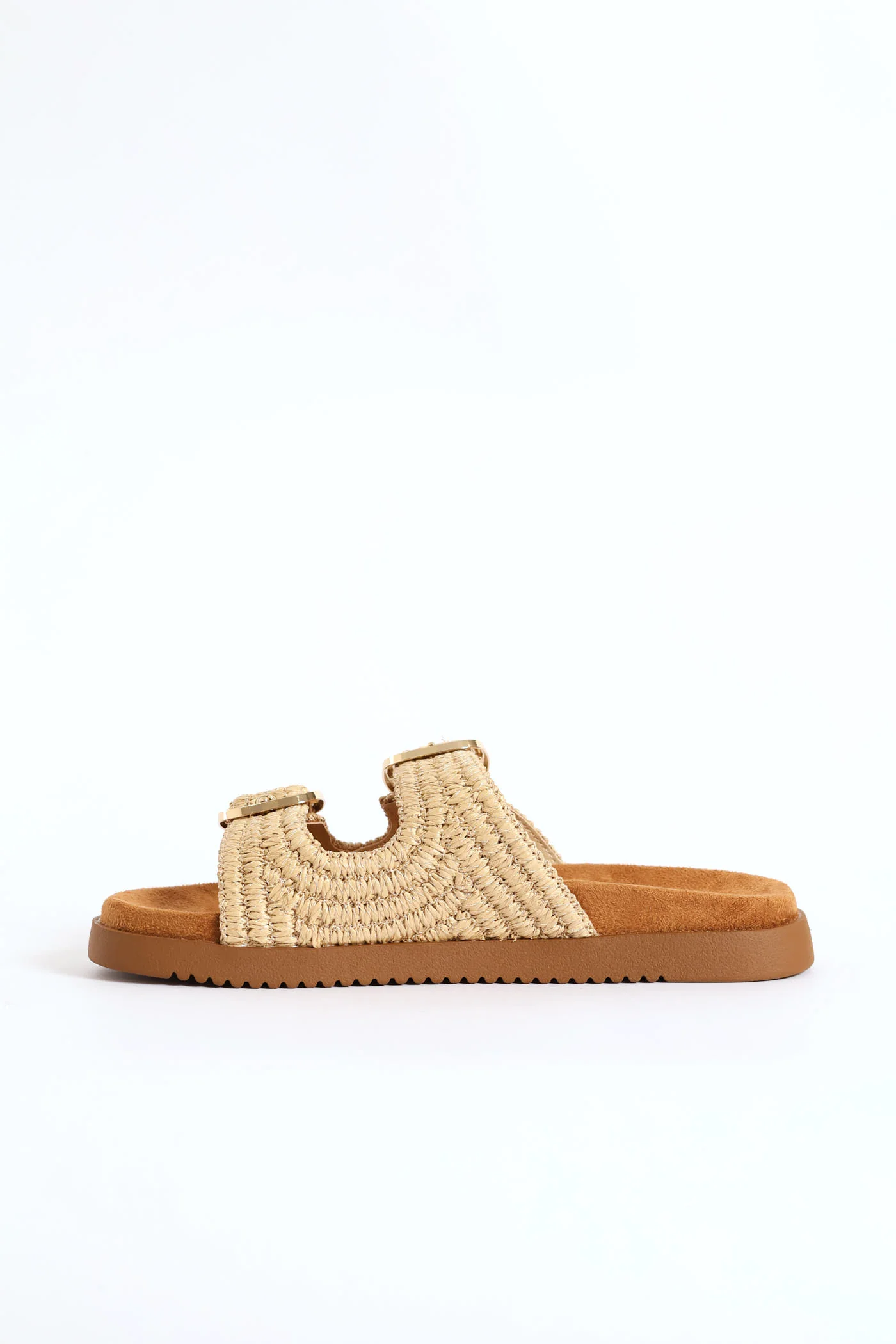 Miramar Double Strap Raffia Birky Sandal - Natural - Image 3