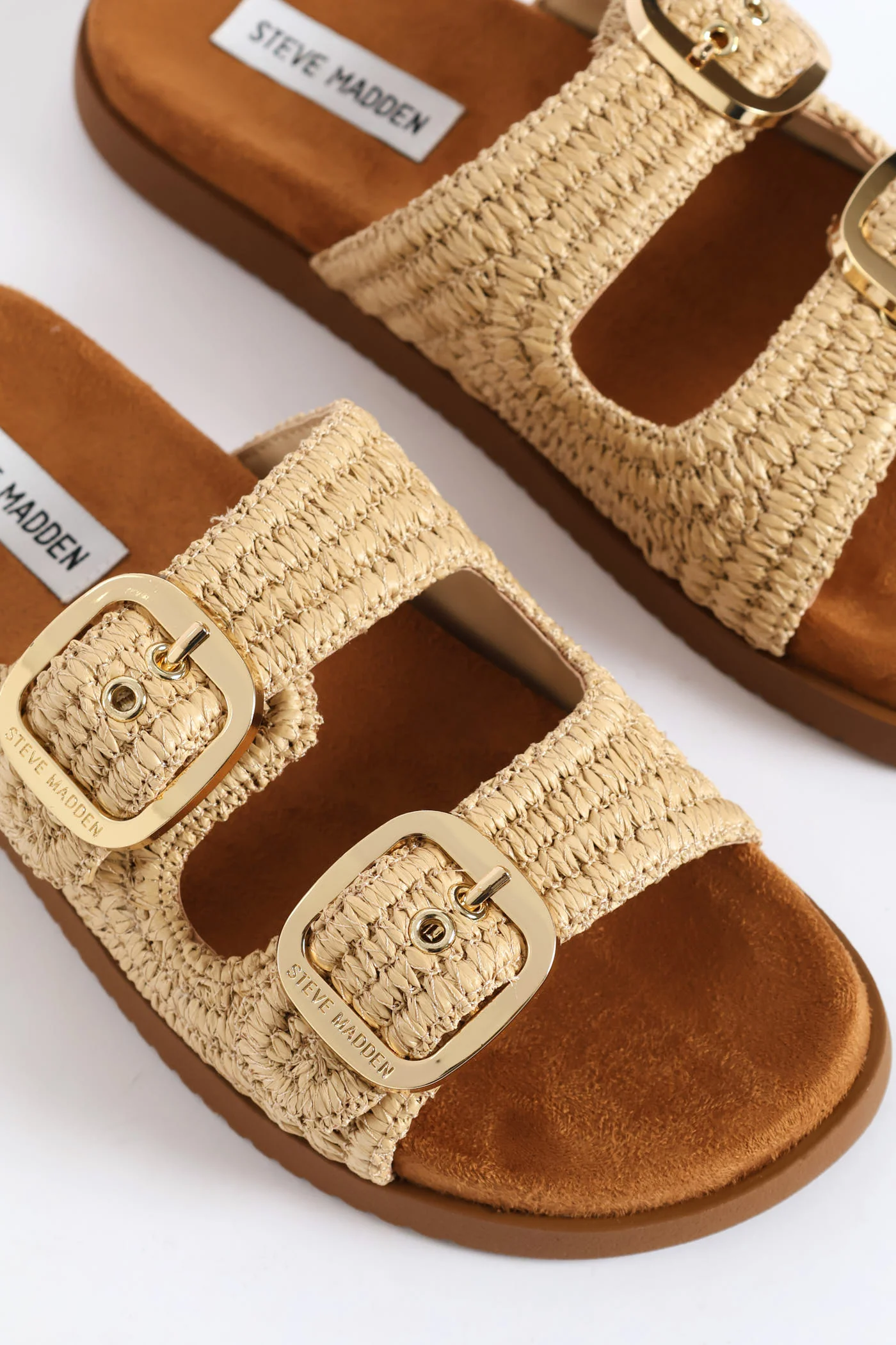 Miramar Double Strap Raffia Birky Sandal - Natural - Image 4