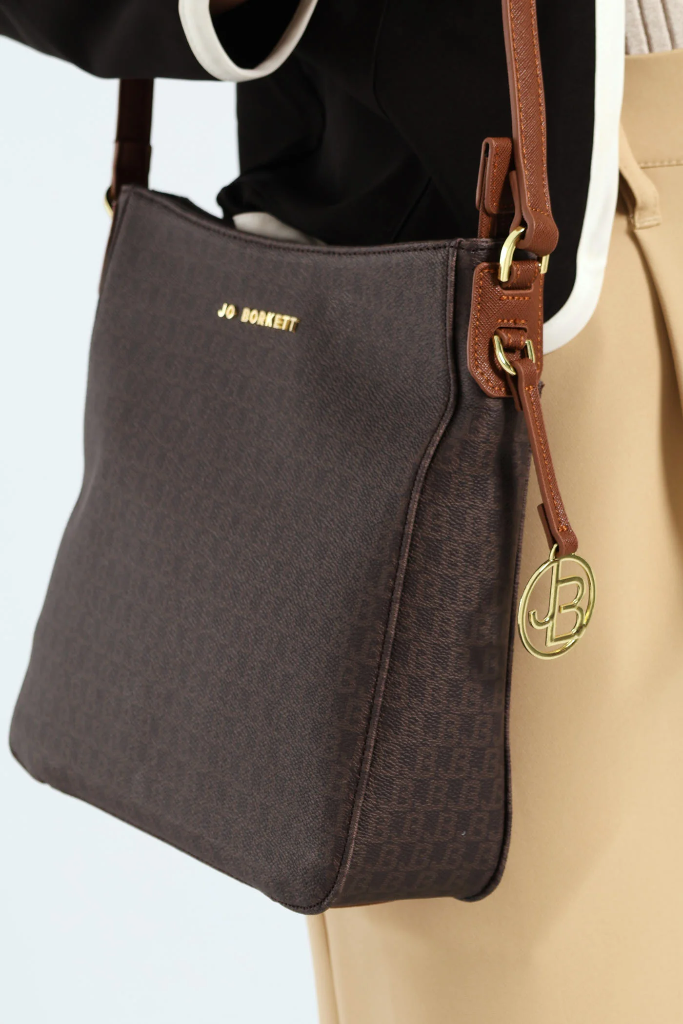 Miranda Ladies Plain Messanger Bag - Brown - Image 3