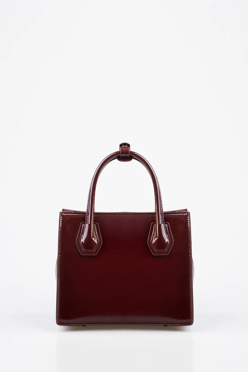 Miriam Handbag Patent Fabric Medi Tote - Burgundy - Image 6