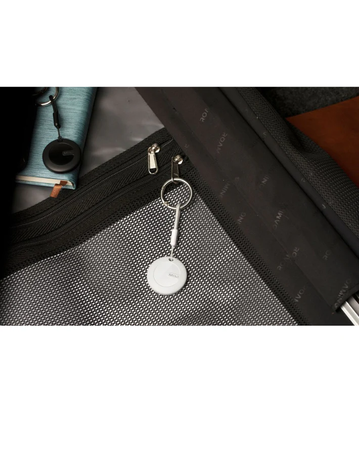 MiTag Apple Compatible Tag with Leather Keychain - White - Image 6