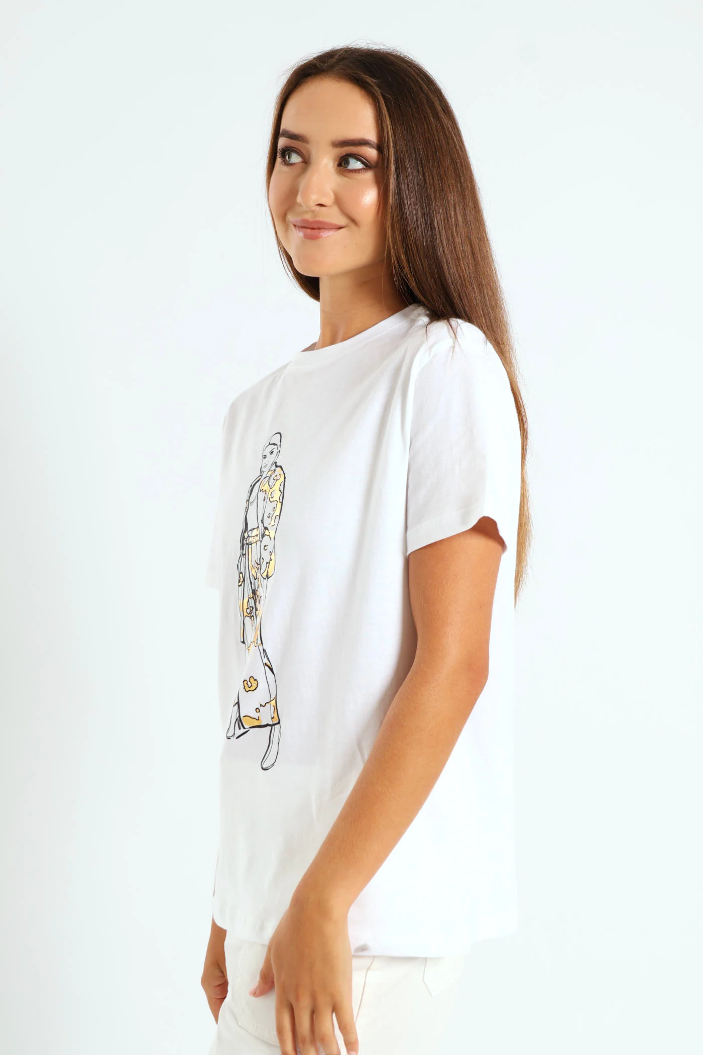 Model Foil Suit Tee - White - Image 2