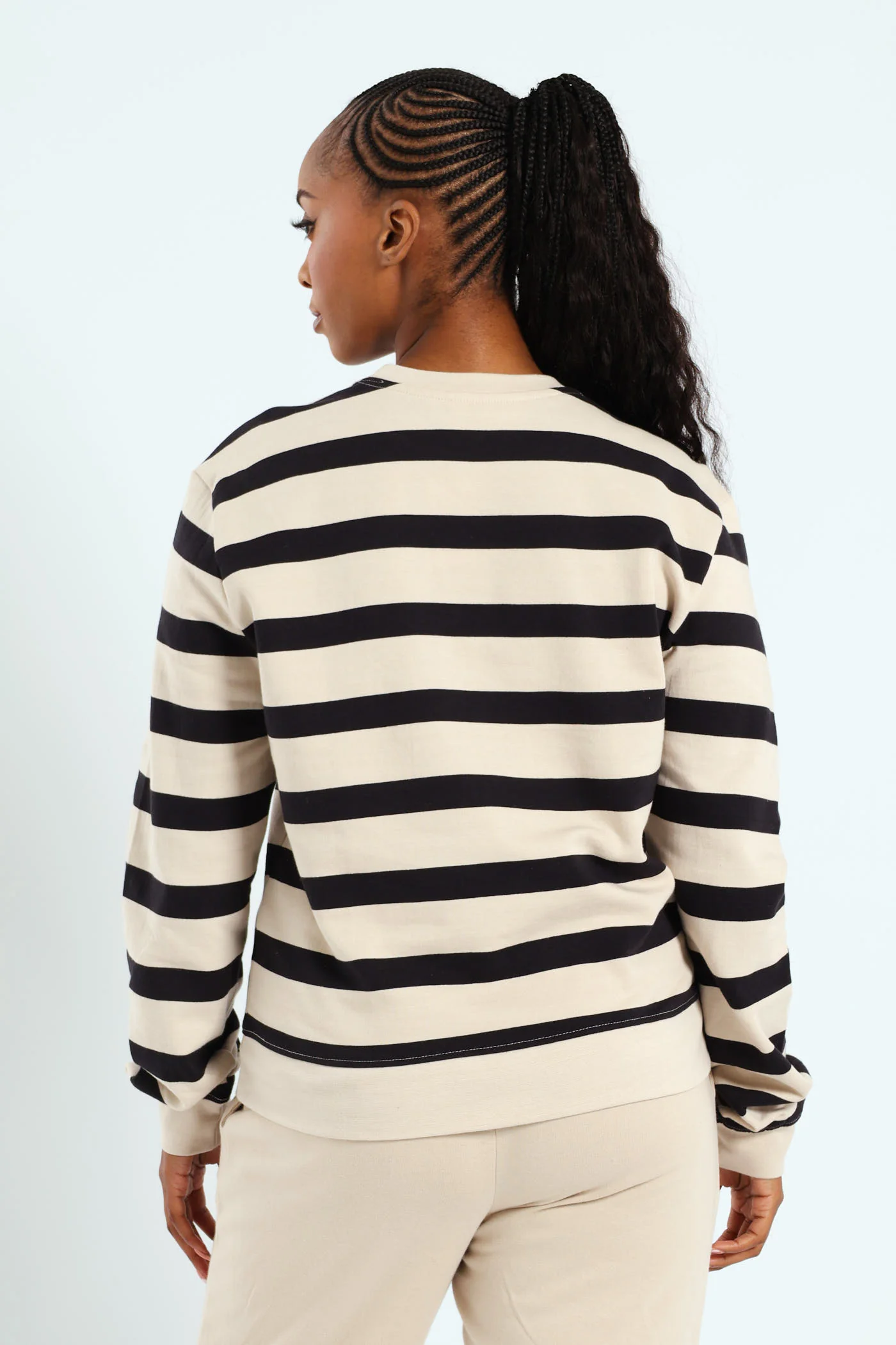 Mon Cheri Puff Stripe Pullover - Ivory - Image 3