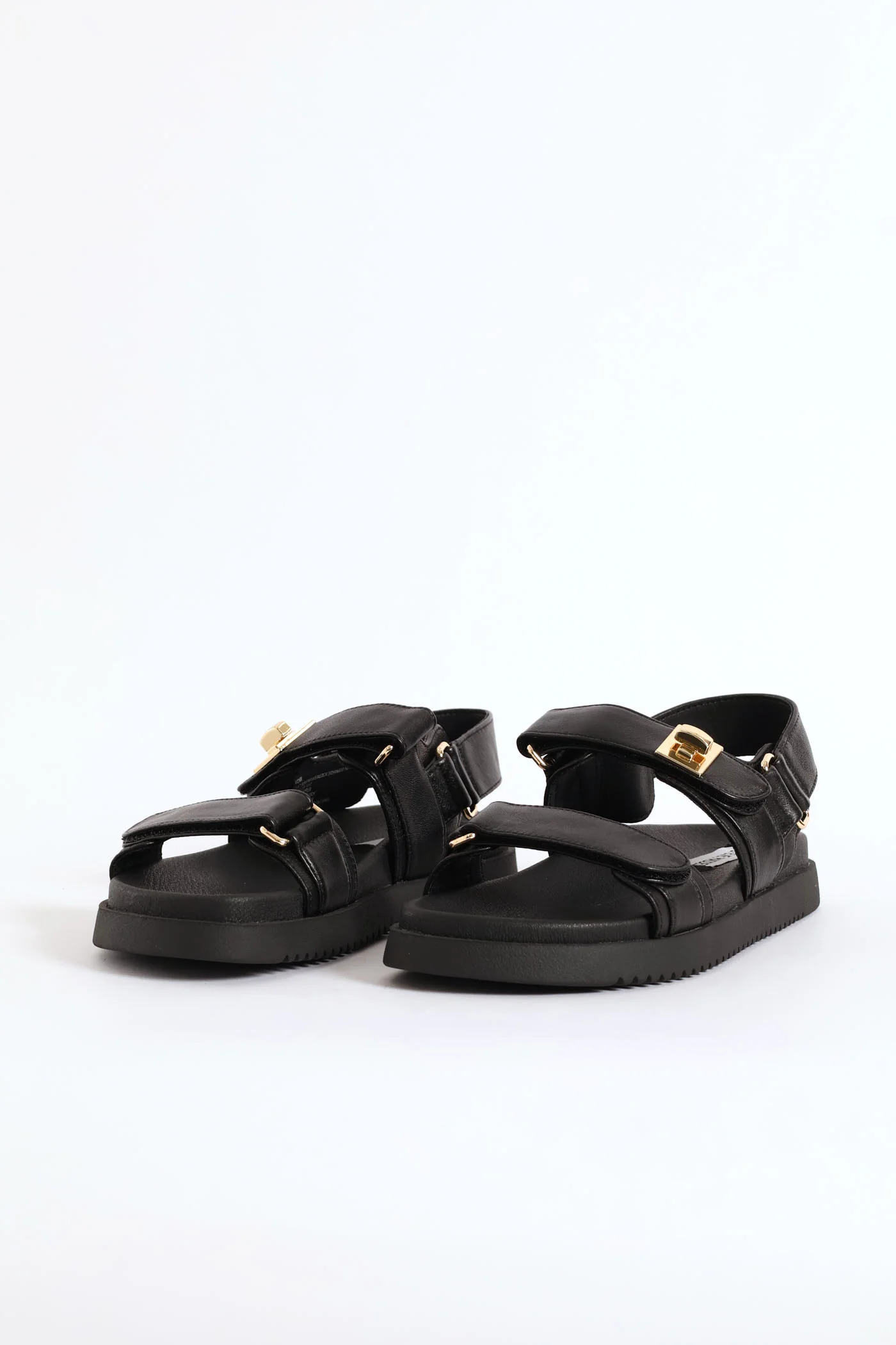 Mona Backstrap Buckle Leather Sandal - Black - Image 3
