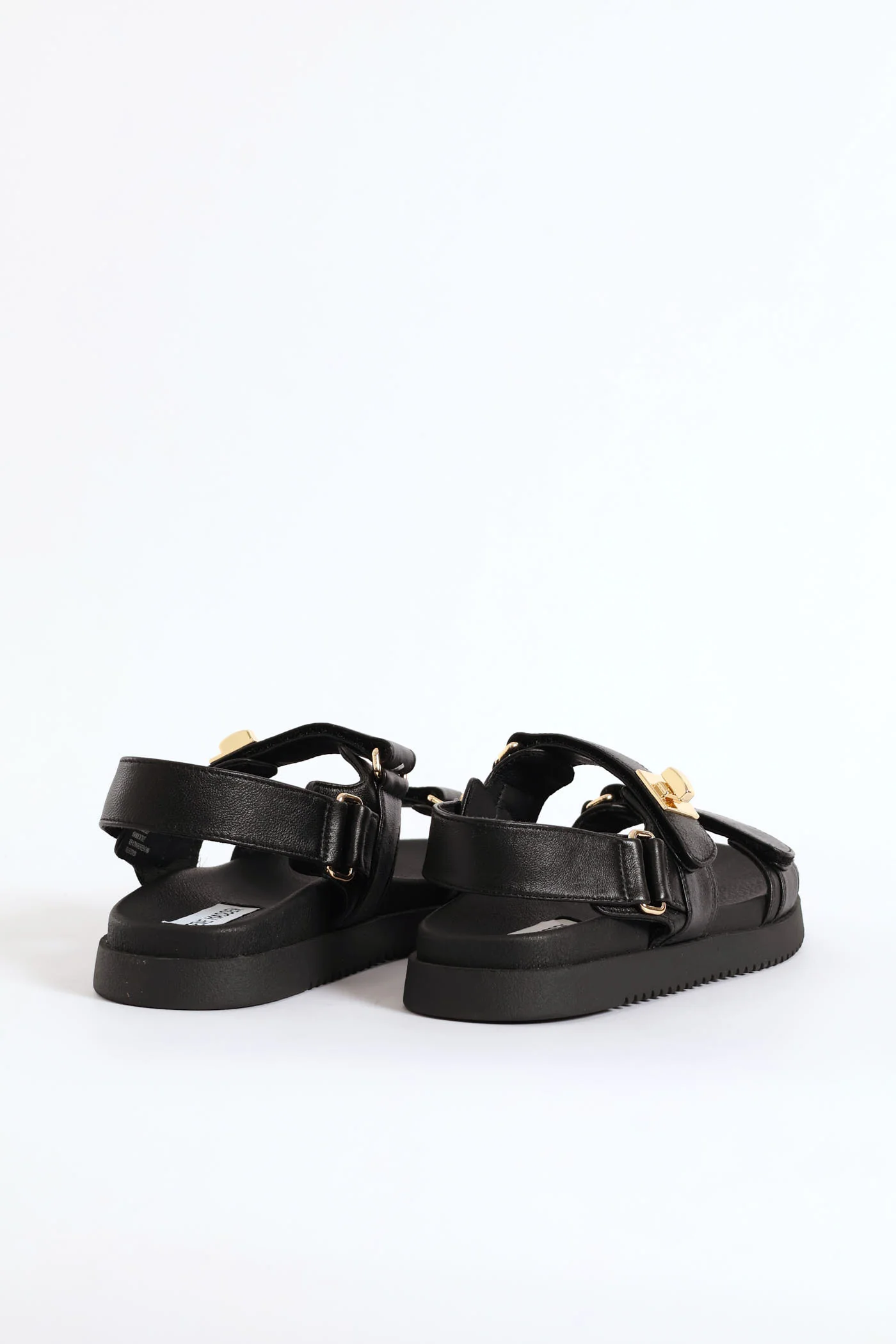 Mona Backstrap Buckle Leather Sandal - Black - Image 4