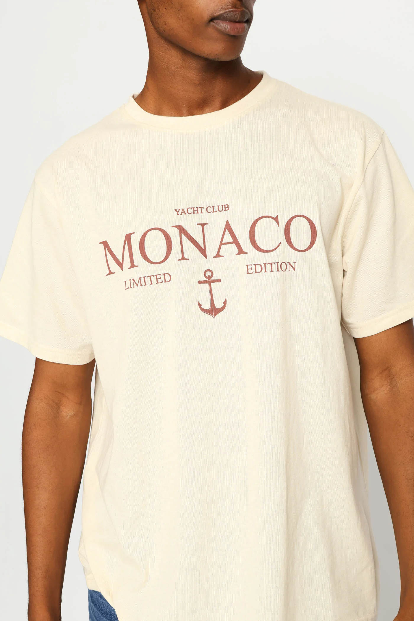 Monaco Basic Print Tee - Ecru - Image 2