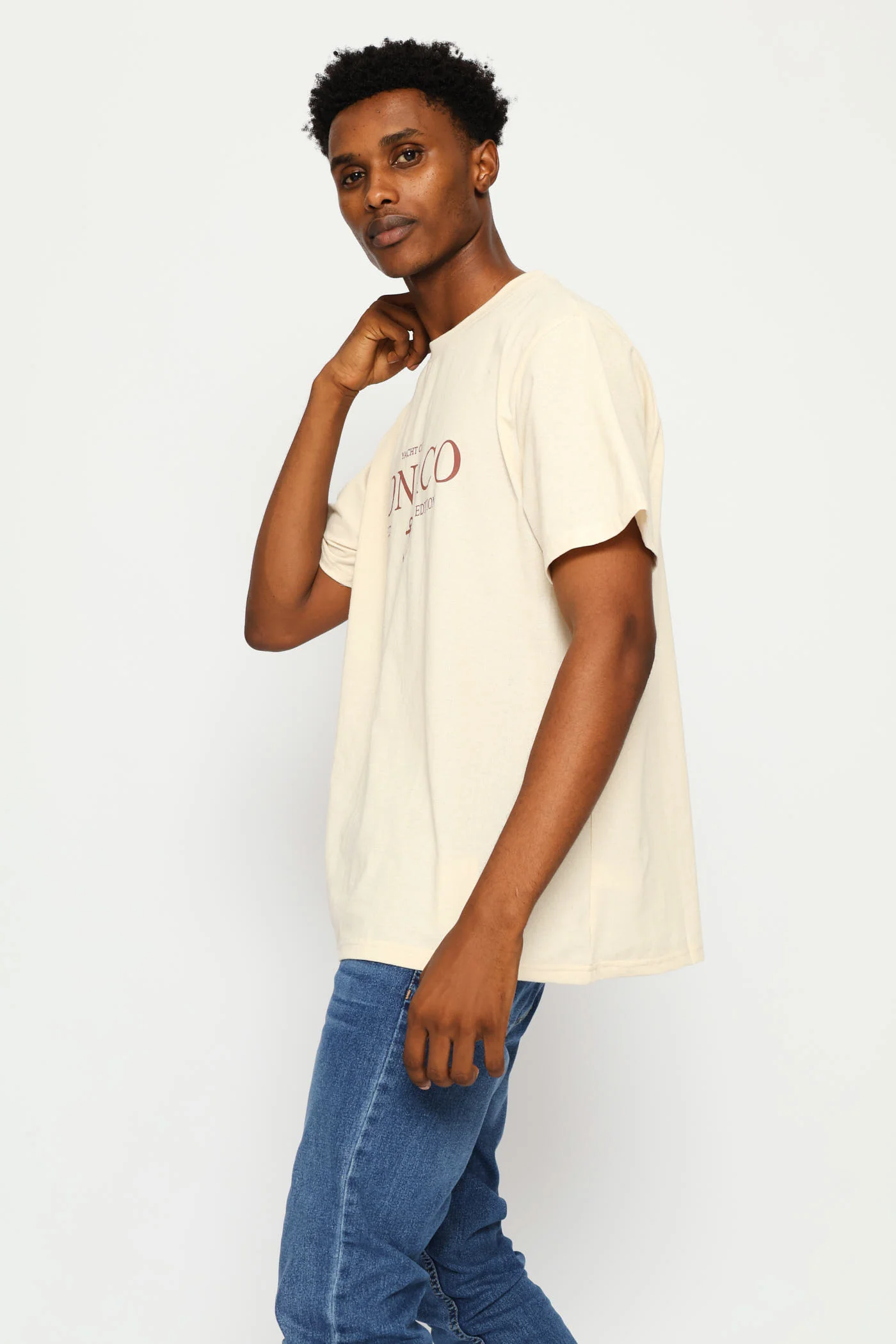 Monaco Basic Print Tee - Ecru - Image 3