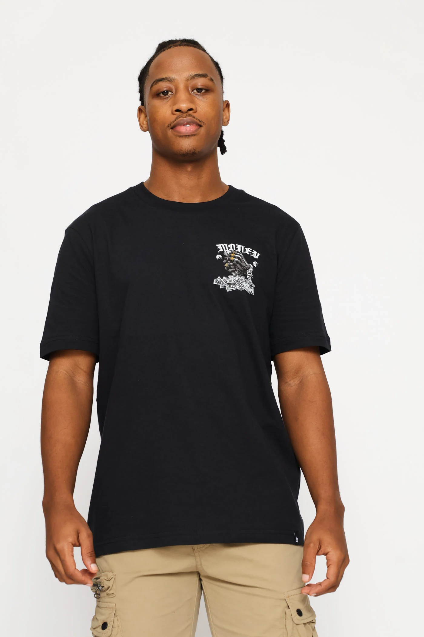 Money Dice Front & Back Print Tee - Black - Image 2