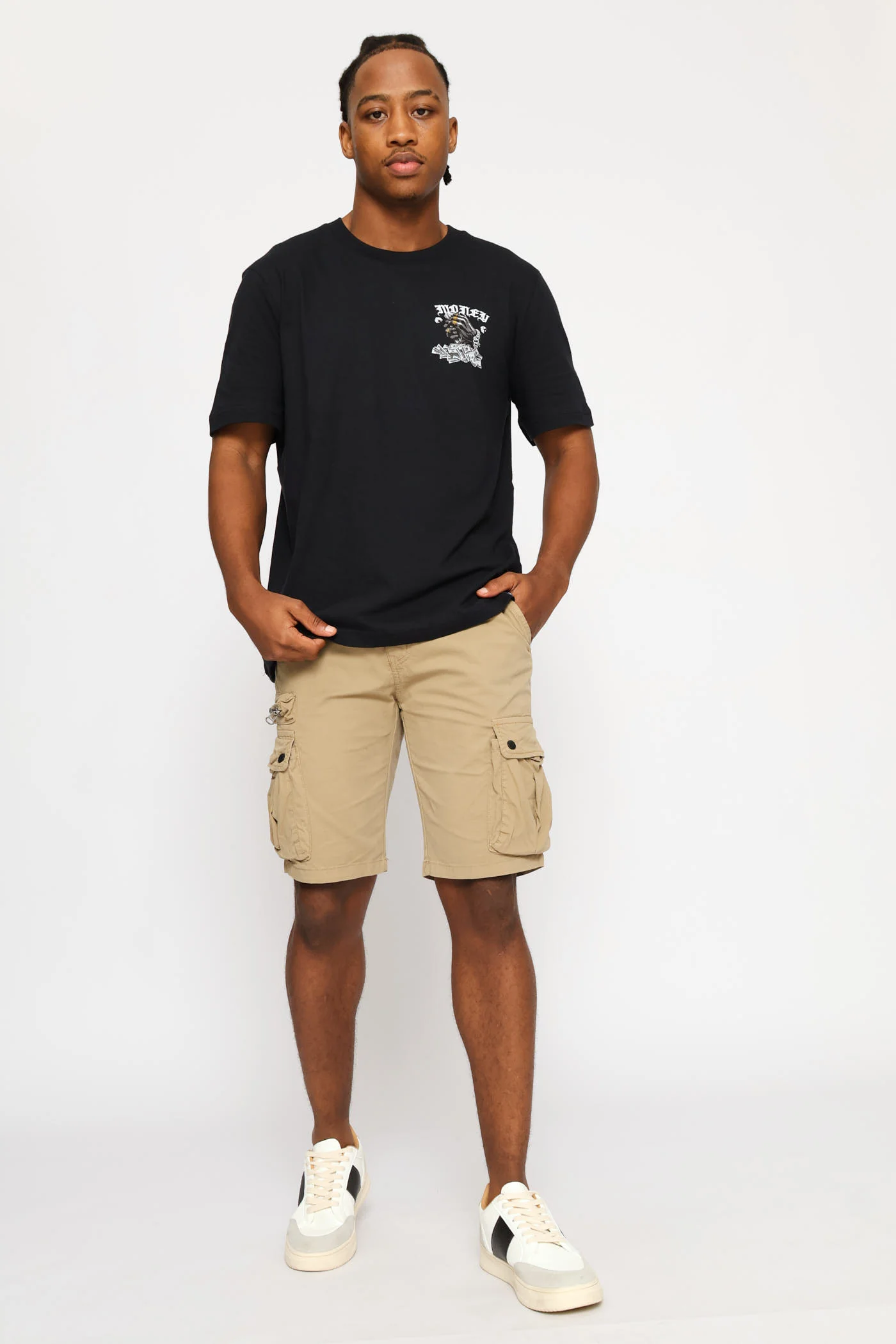 Money Dice Front & Back Print Tee - Black - Image 4
