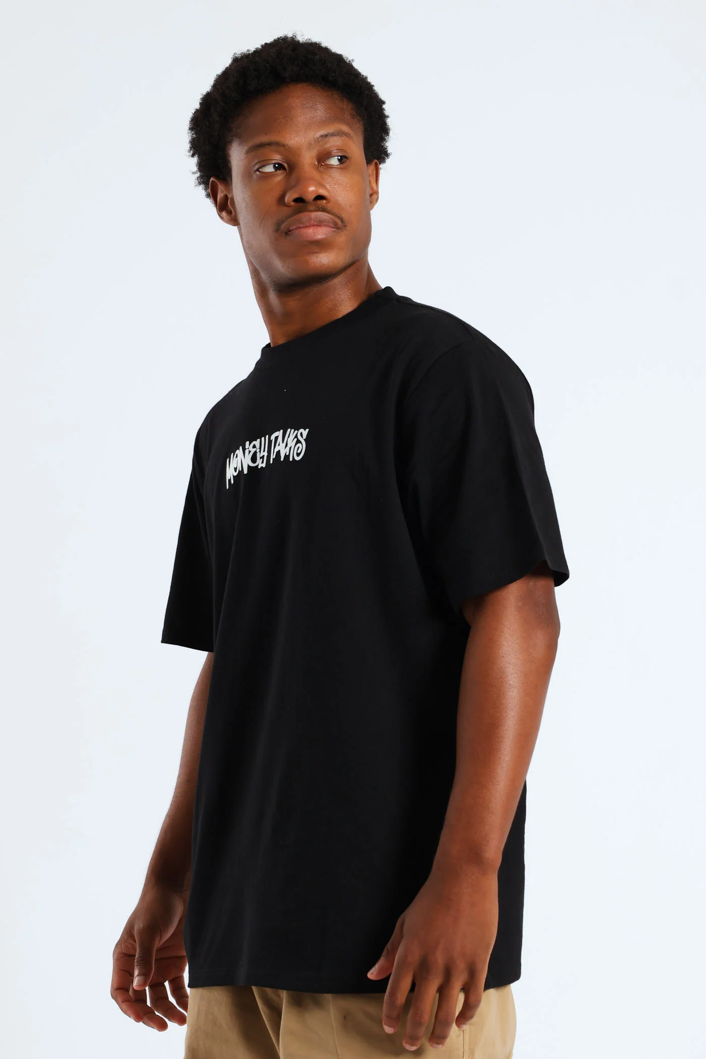 Money Talks Front & Back Print Tee - Black - Image 3