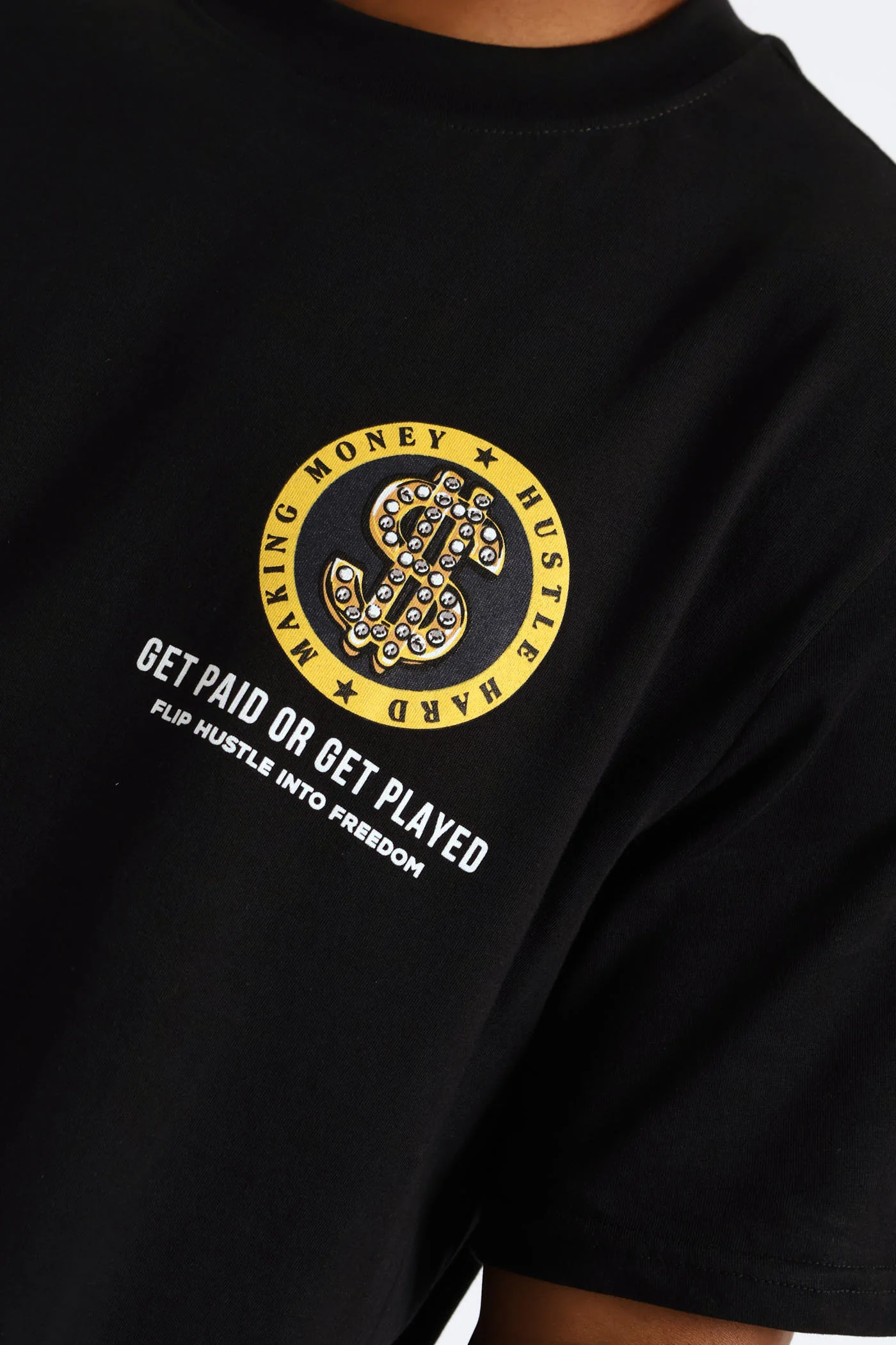 Money Print Tee - Black - Image 2