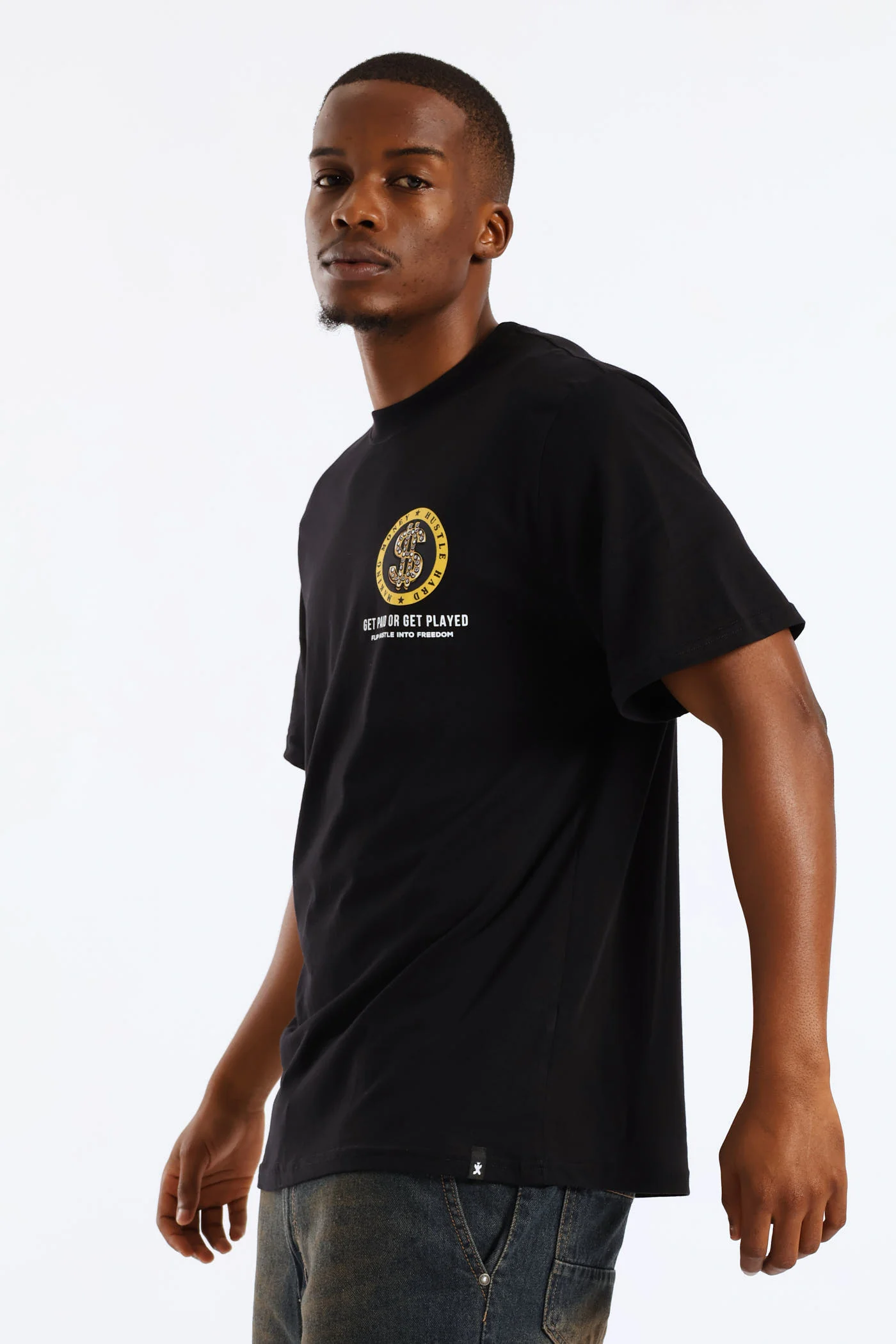 Money Print Tee - Black - Image 4
