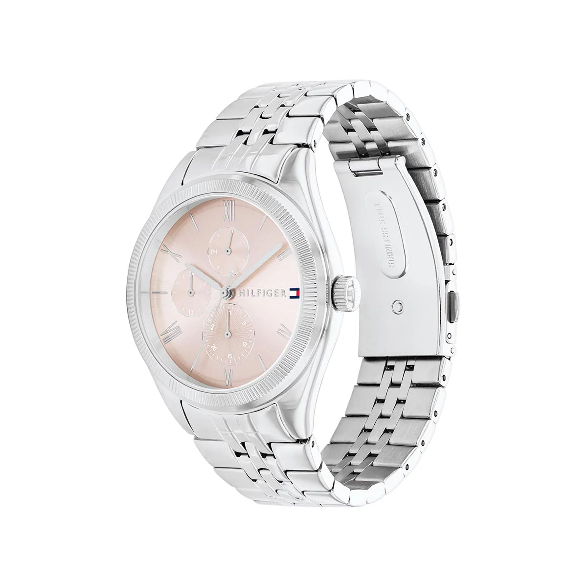 Monica Stainless Steel Case & Bracelet With Blush Dial Watch - Silver - Image 4