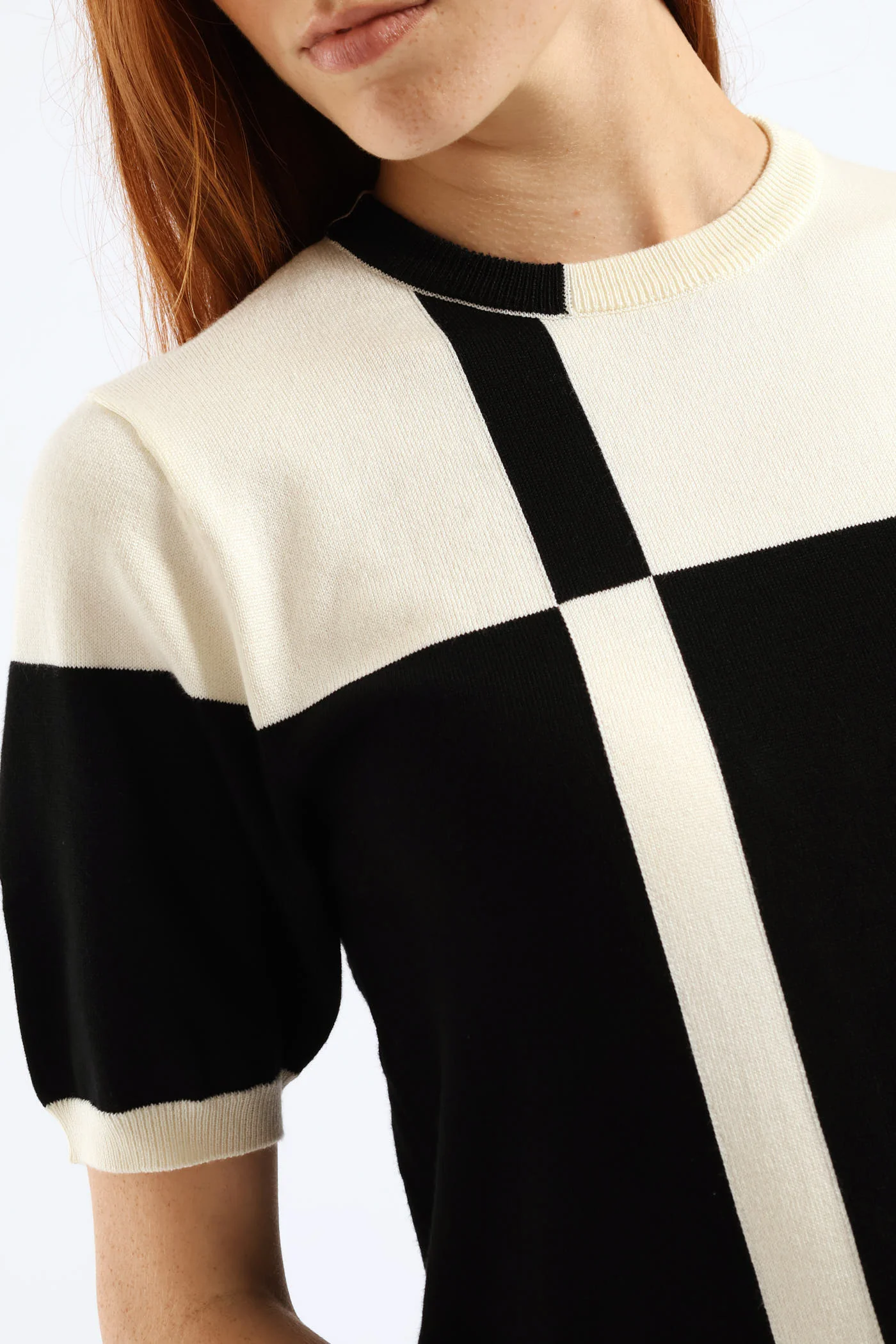 Monochrome Pullover - Black/Cream - Image 2