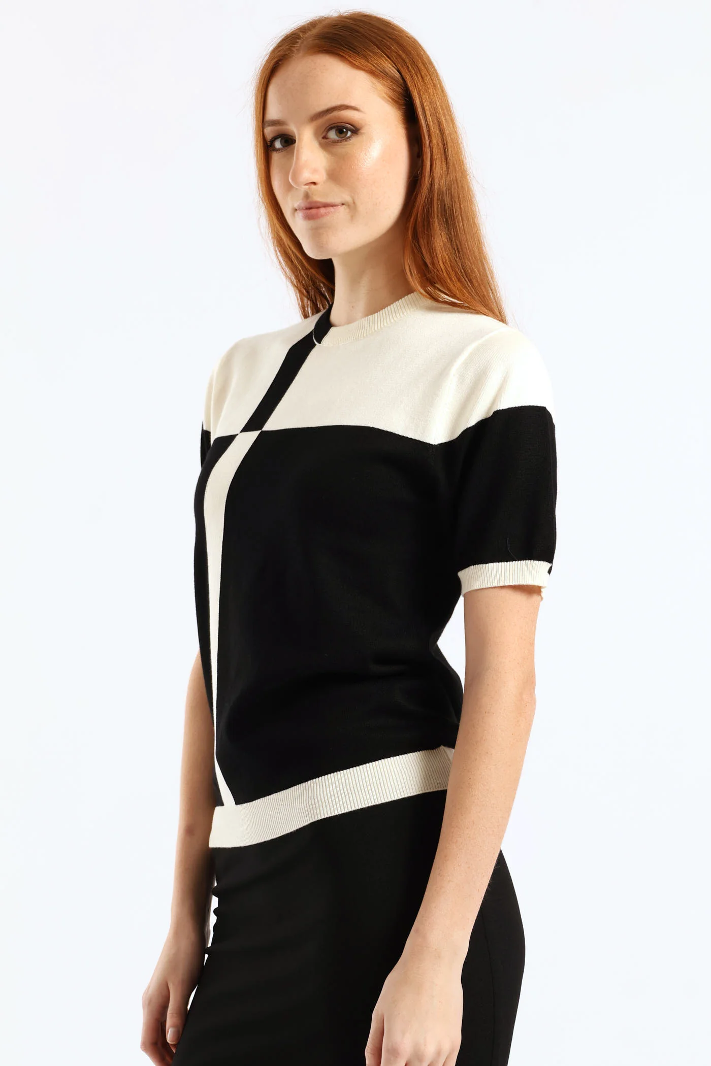 Monochrome Pullover - Black/Cream - Image 3
