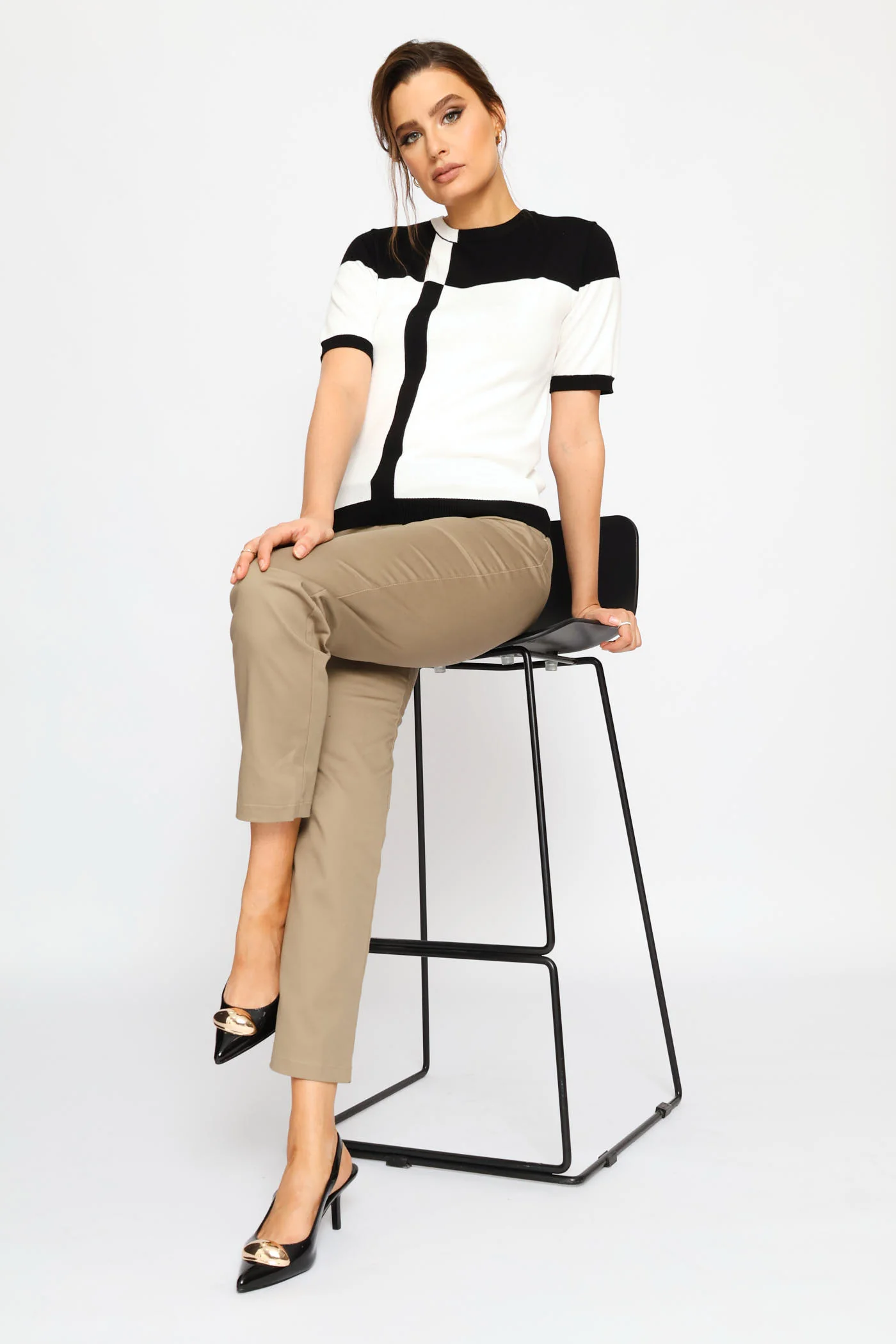 Monochrome Pullover - White/Black - Image 3