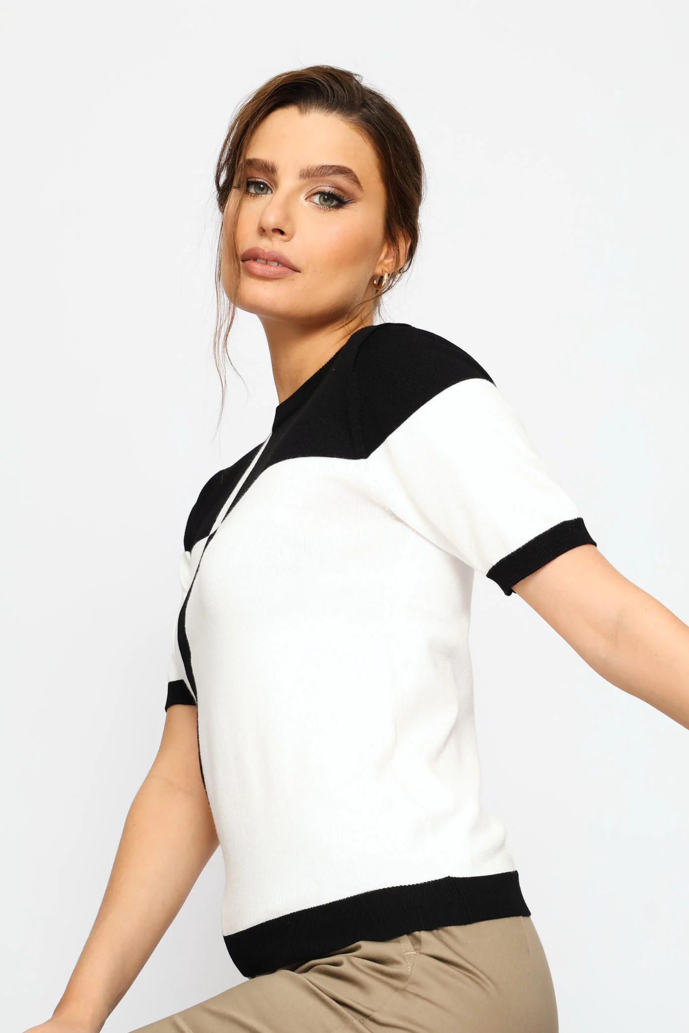 Monochrome Pullover - White/Black - Image 4