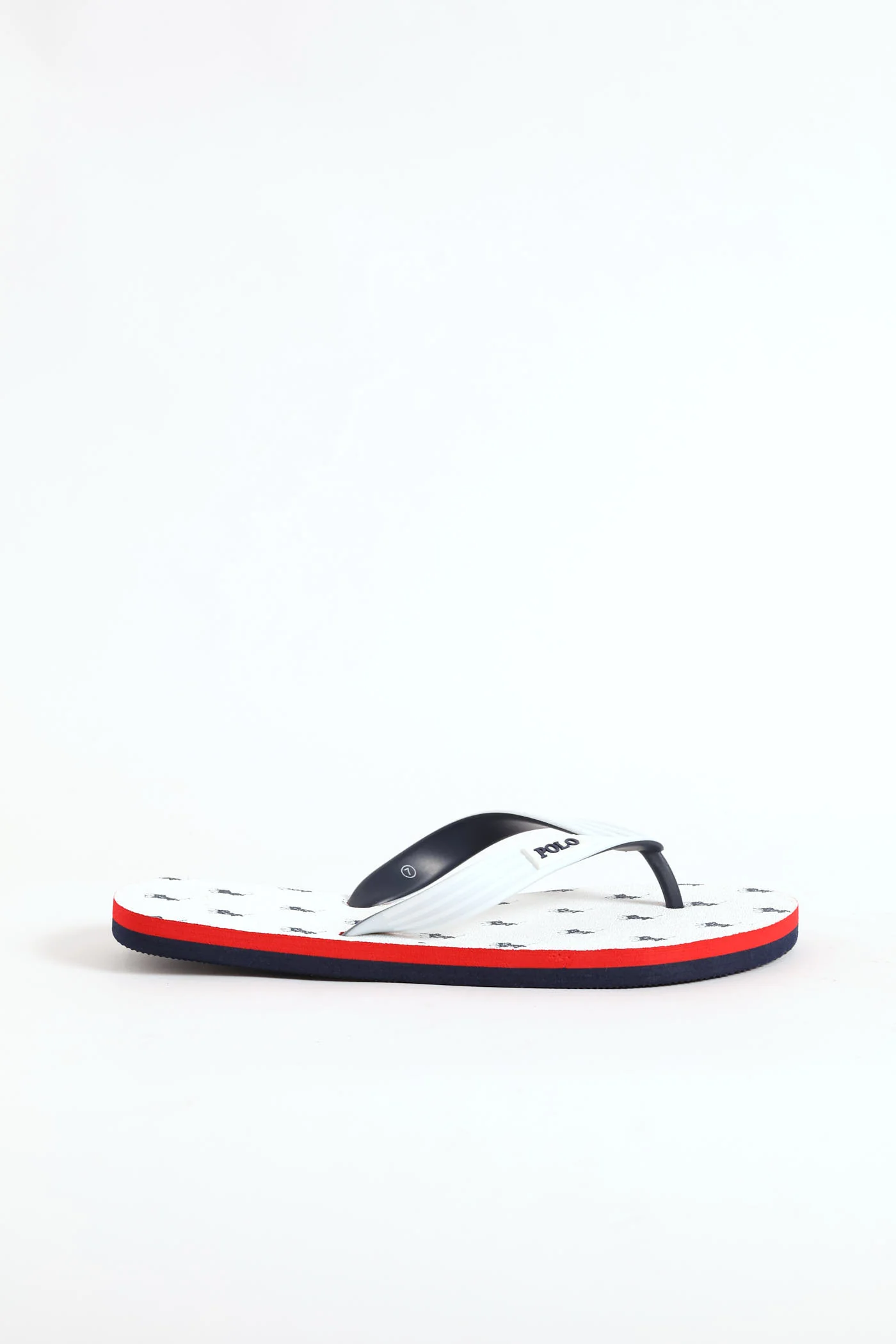 Monogram Flip Flop - White/Navy - Image 2