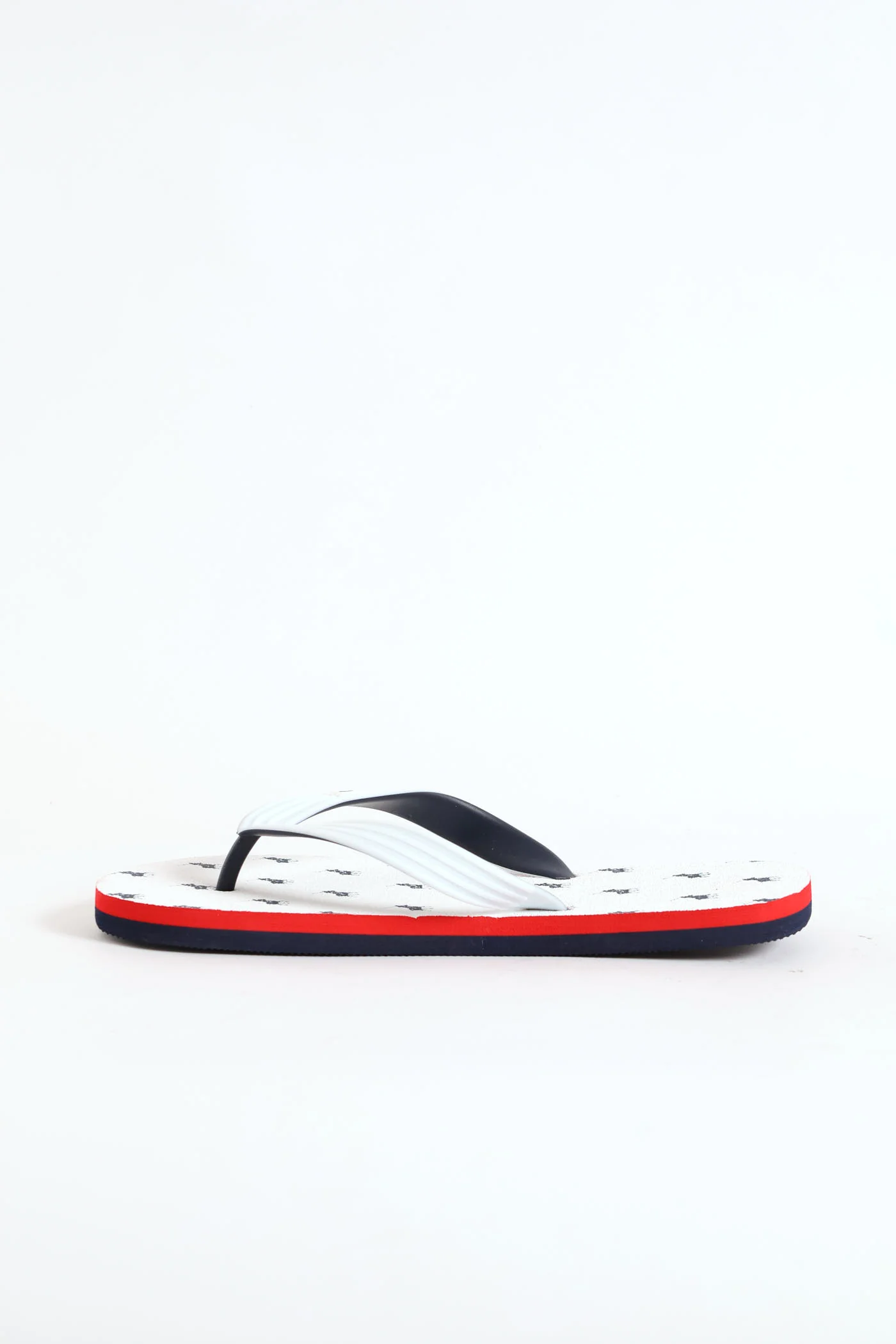 Monogram Flip Flop - White/Navy - Image 4