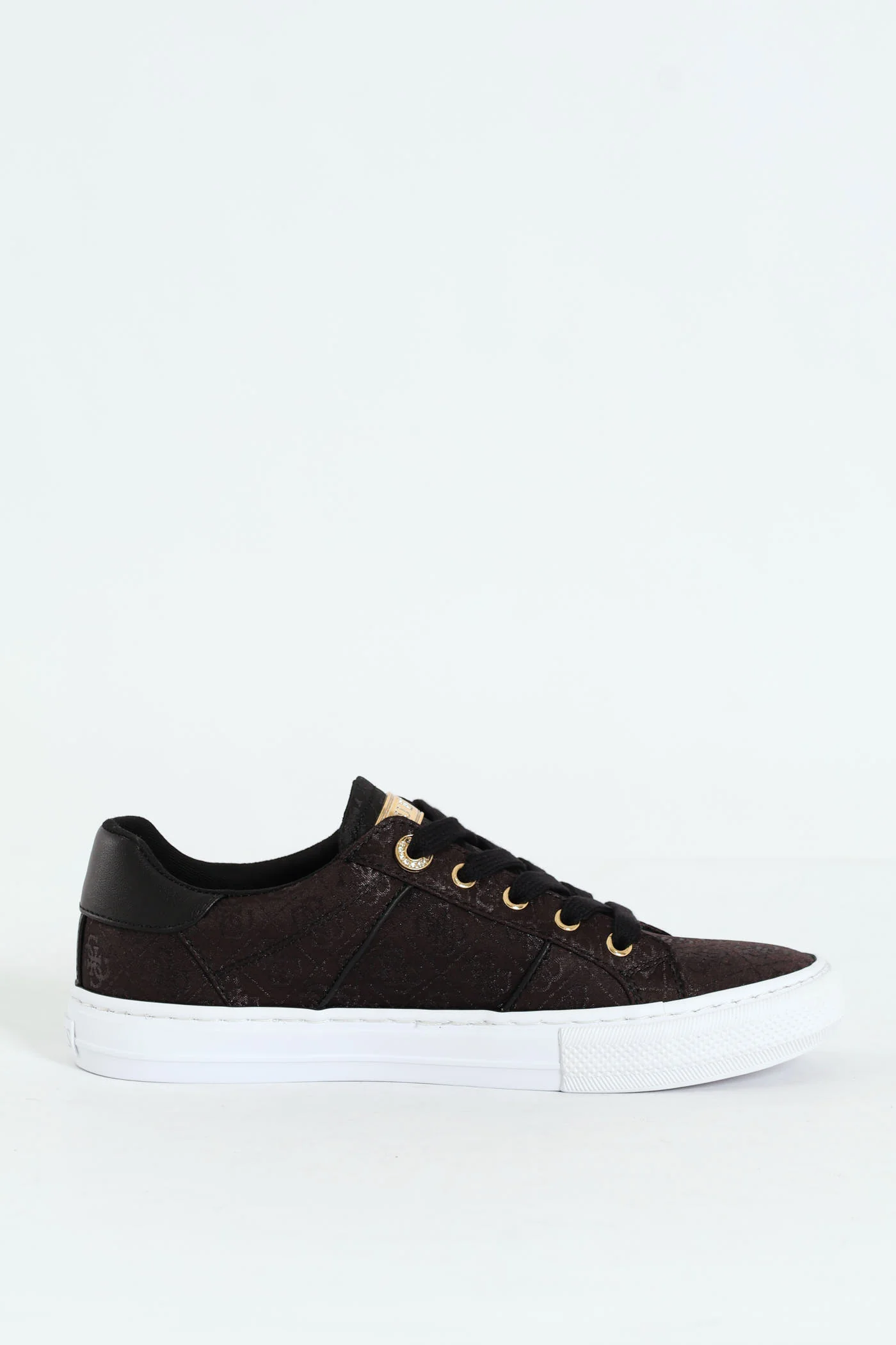 Monogram Lace Up Sneaker - Black - Image 4