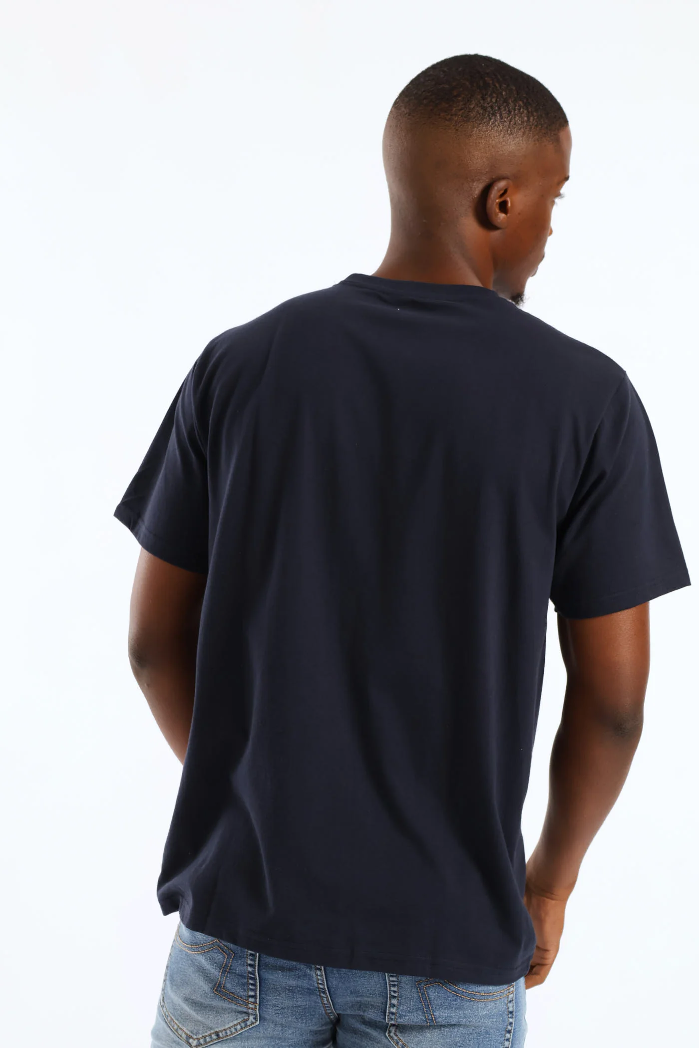 Monte Carlo Basic Print Tee - Navy - Image 5