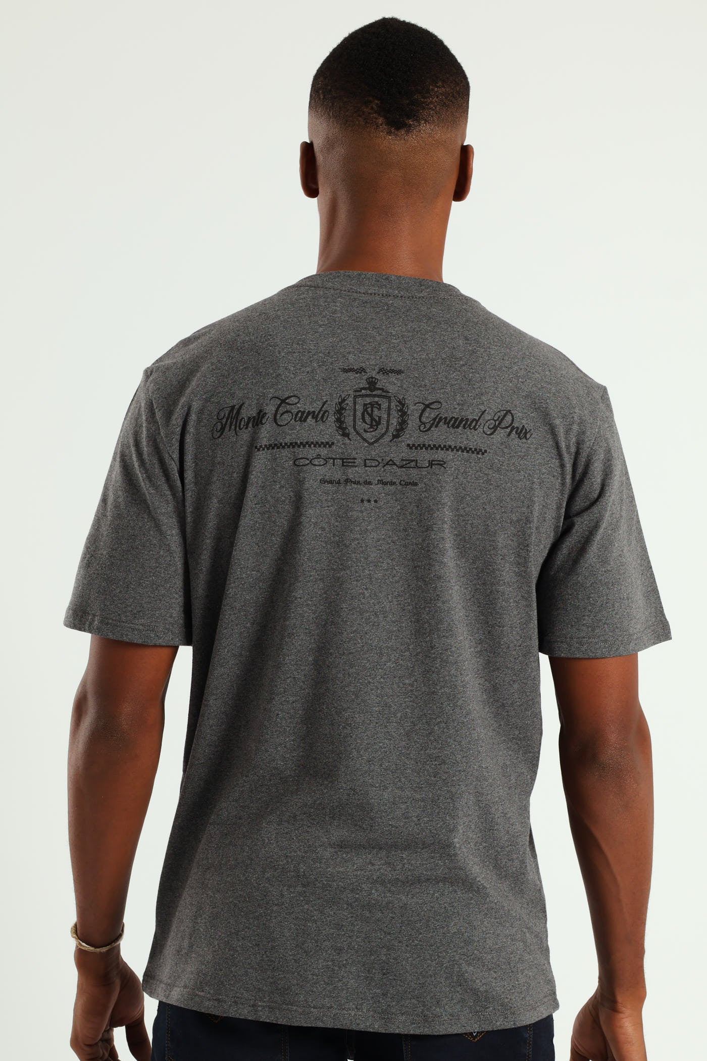 Monte Carlo Grand Prix Tee - Charcoal Melange - Image 2