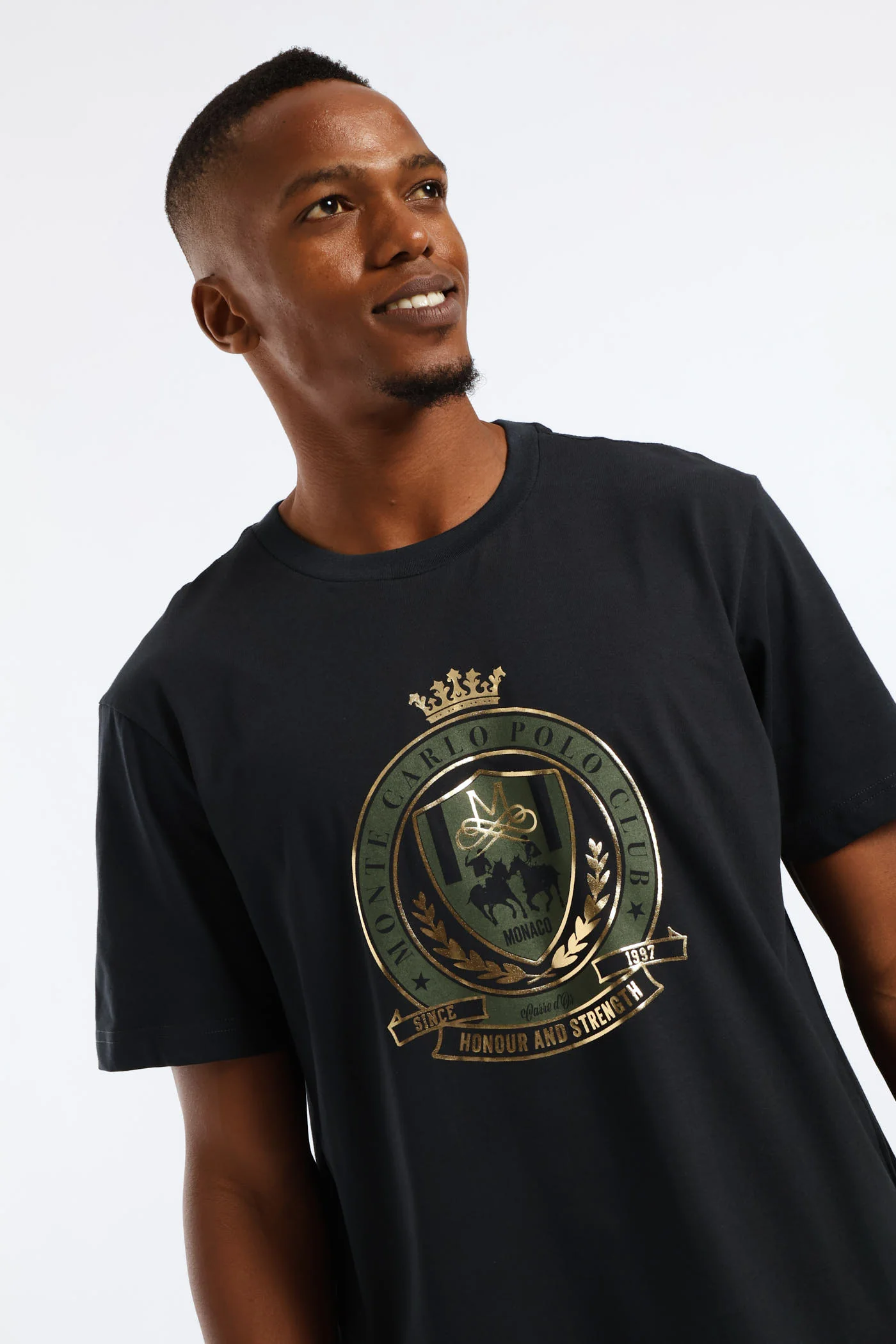 Monte Carlo Polo Club Metallic Tee - Navy - Image 2