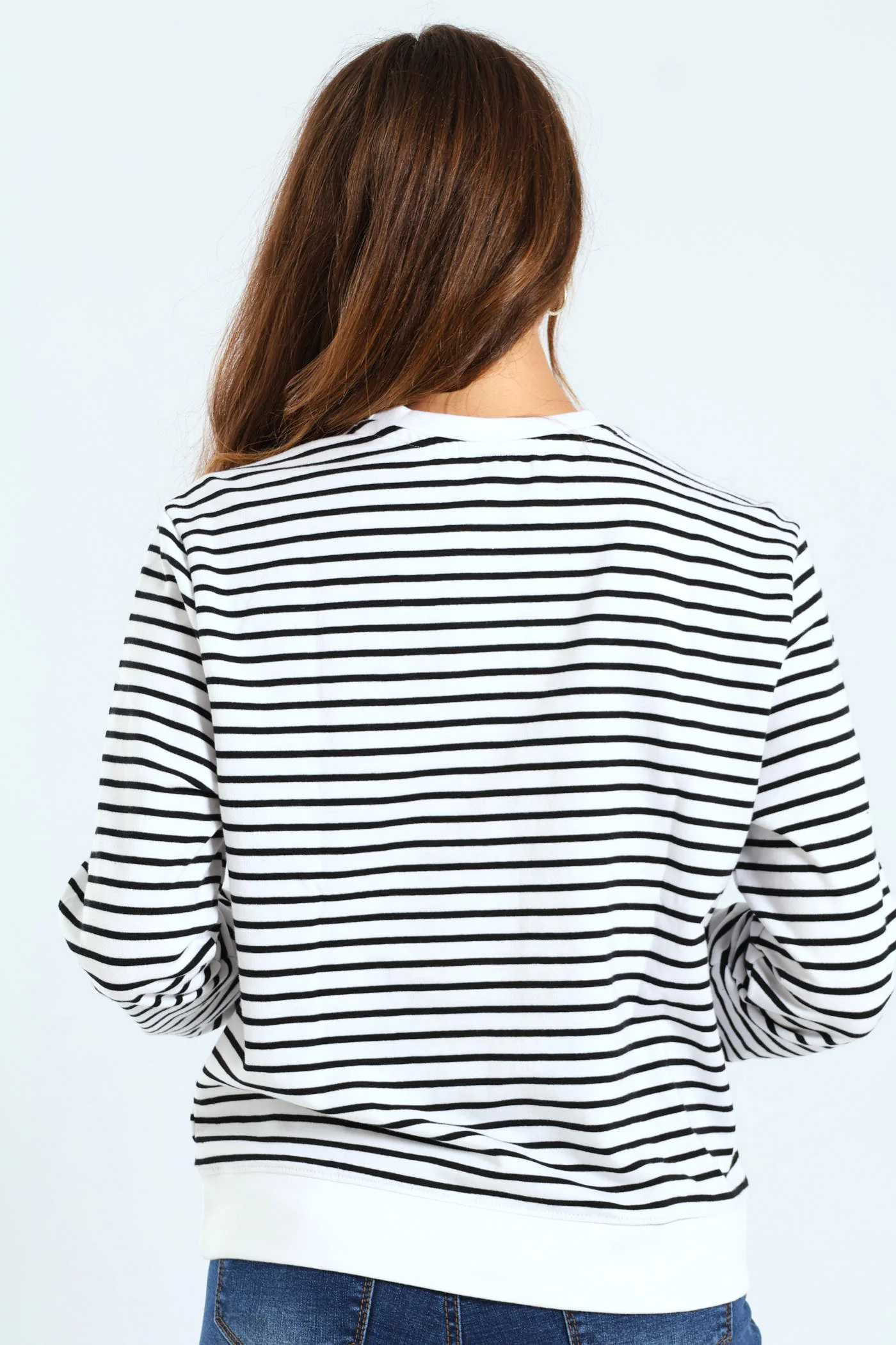 Montreal Stripe Pullover - Cream/Black - Image 3