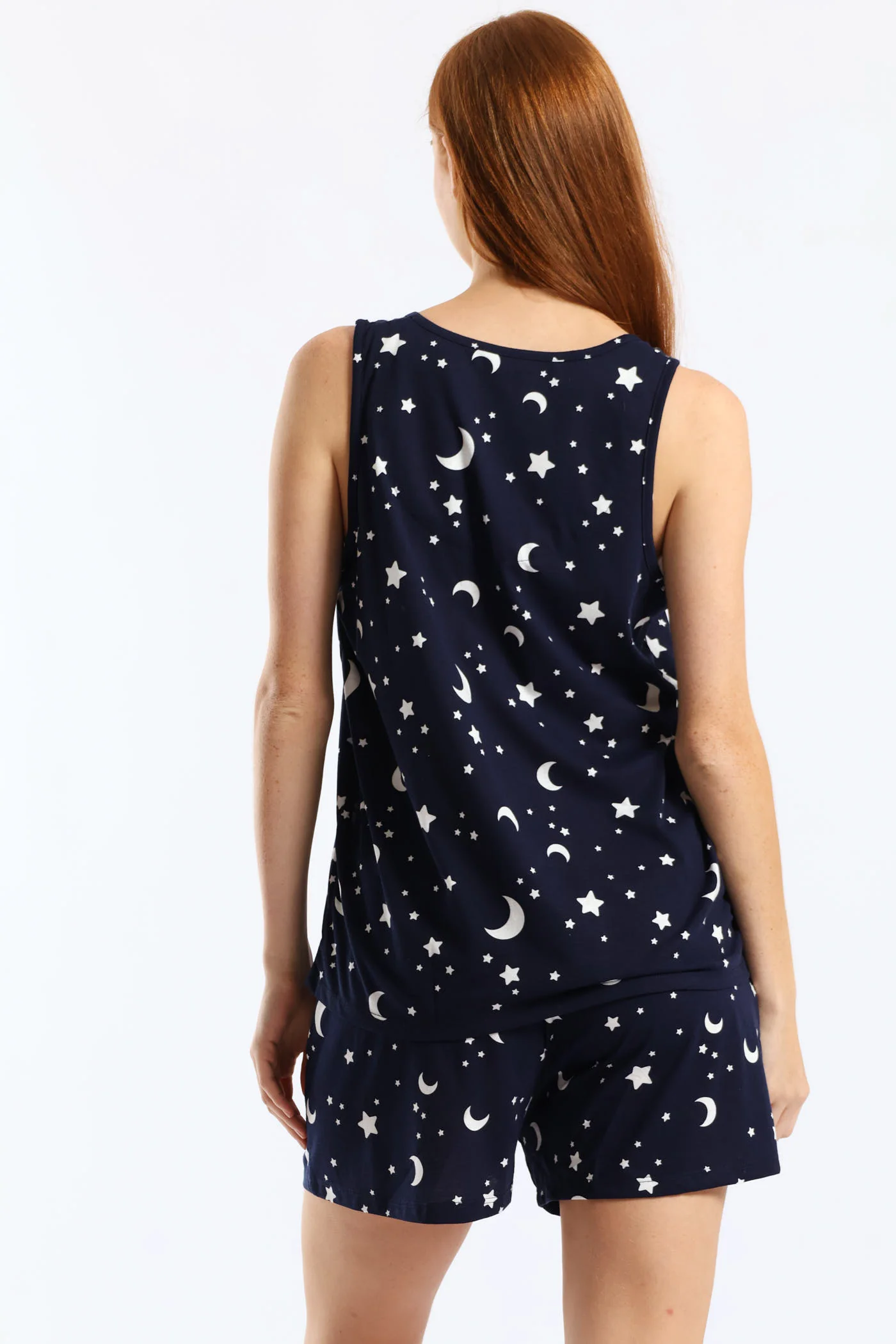 Moon & Stars Knit Short Set - Navy - Image 2