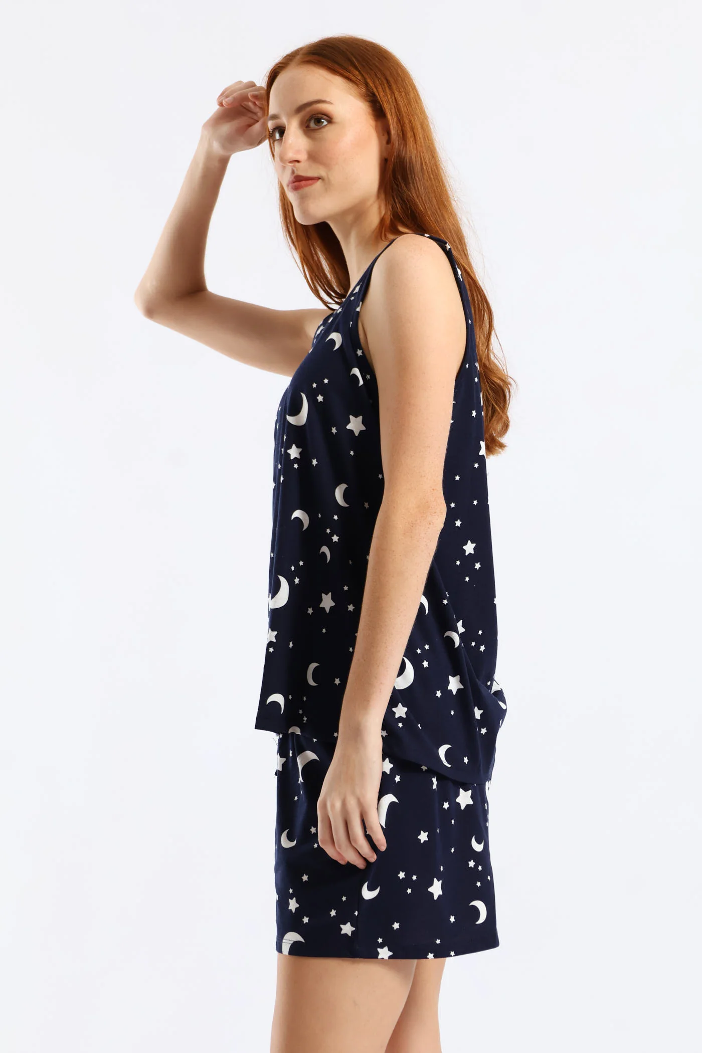 Moon & Stars Knit Short Set - Navy - Image 3