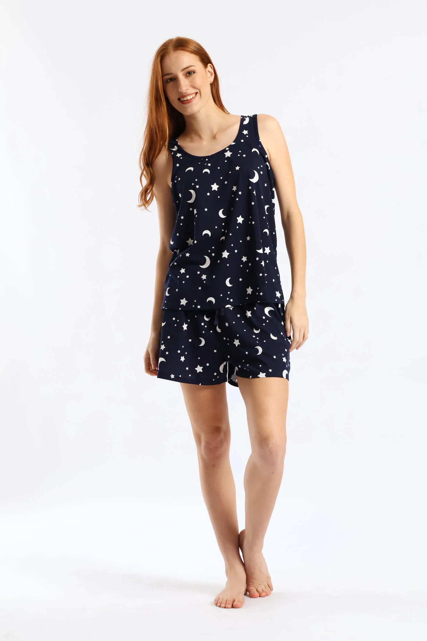 Moon & Stars Knit Short Set - Navy - Image 5