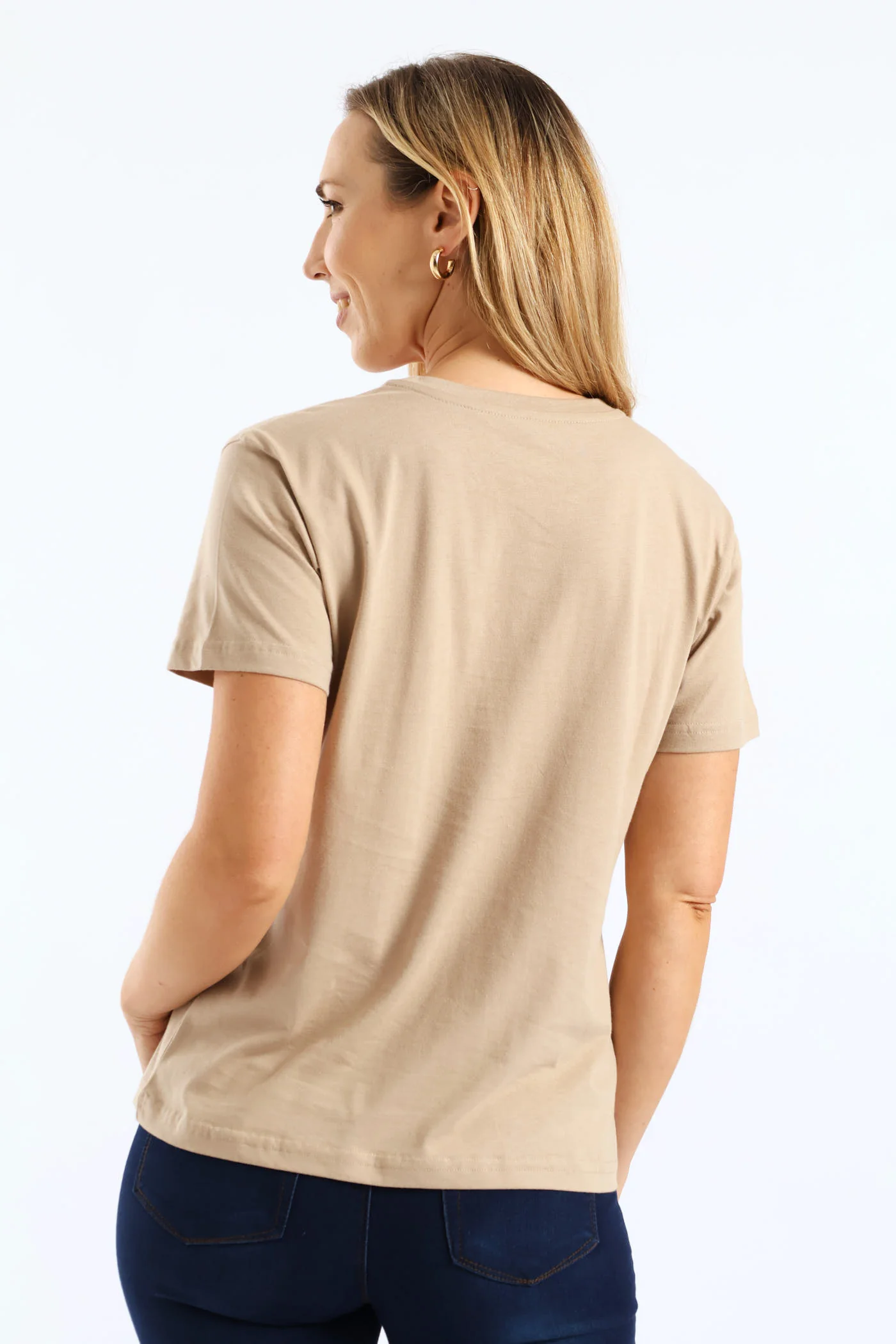 Moroccan Scarf Lady Tee - Hazelnut - Image 4